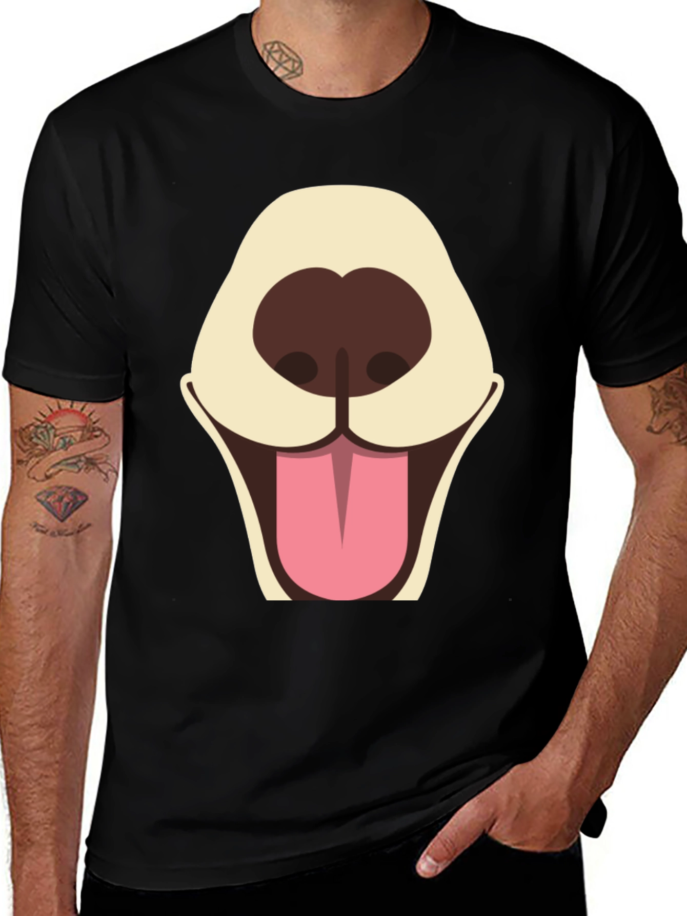 Variant 22 of Dog Face Graphic Tee - Funny Animal Shirt