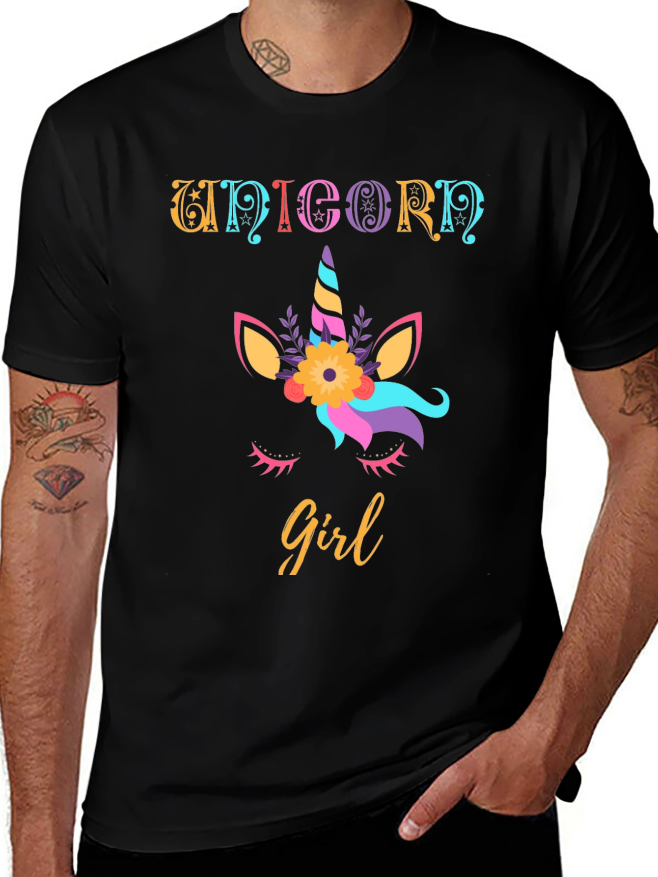 Variant 15 of Unicorn Girl Graphic Tee
