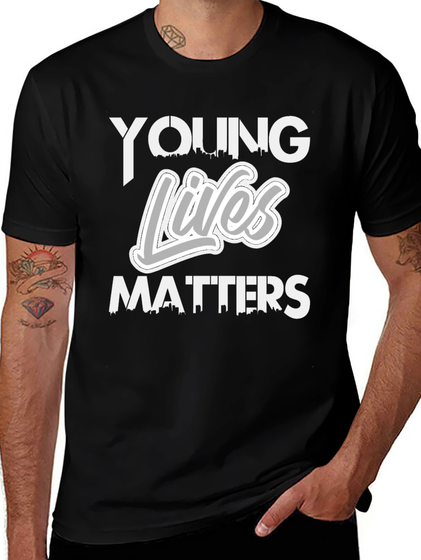 Variant 29 of Young Lives Matters Graphic Tee - Stylish Activism
