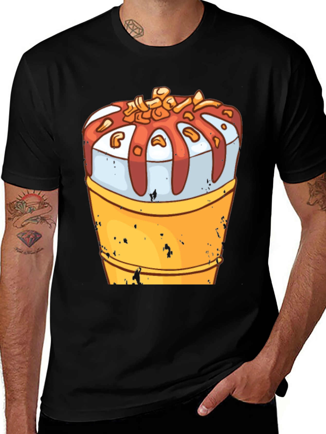 Variant 21 of Ice Cream Cone Graphic Tee - Unique Dessert Shirt
