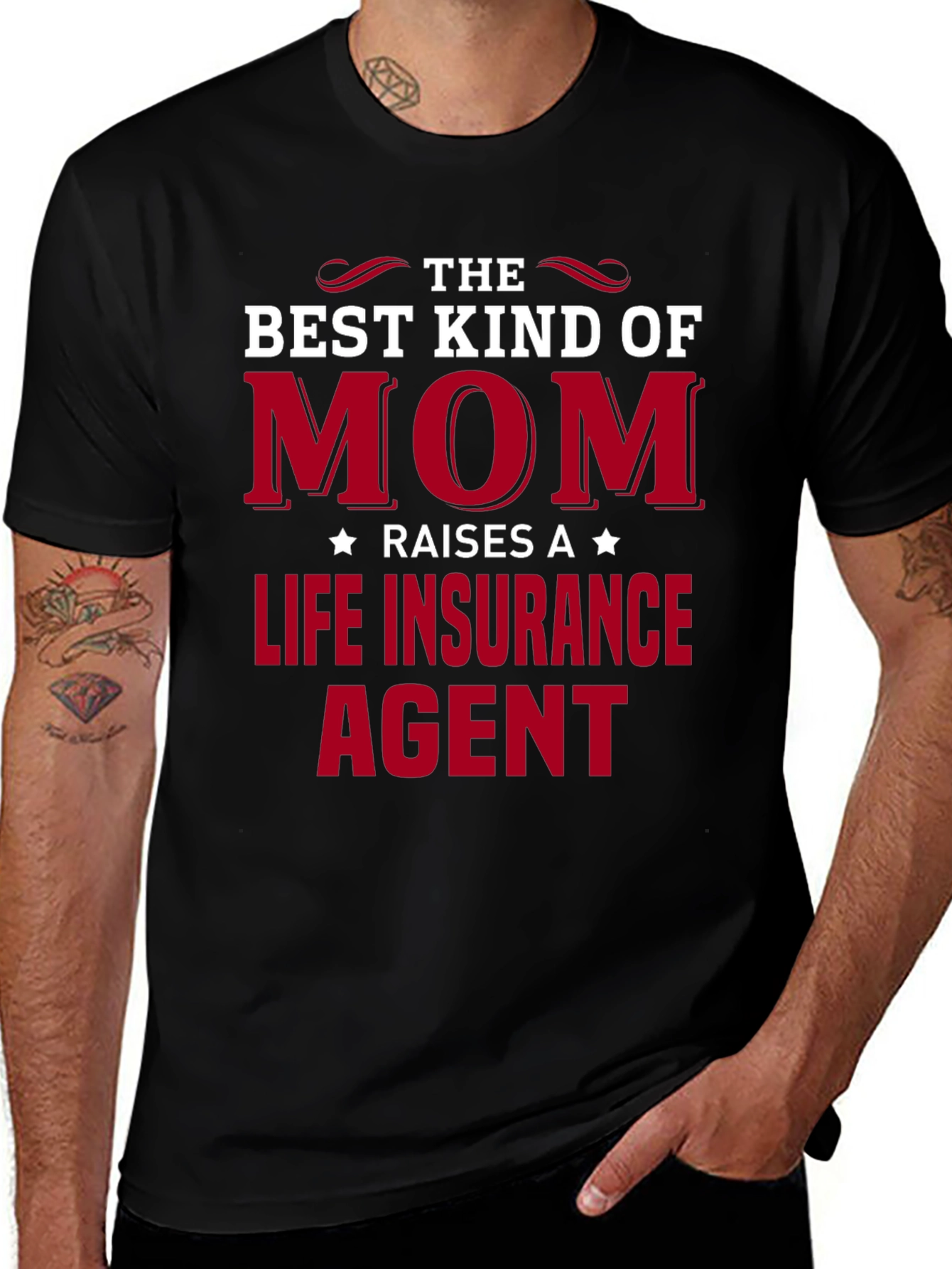 Variant 20 of Best Kind of Mom Life Insurance Agent T-Shirt