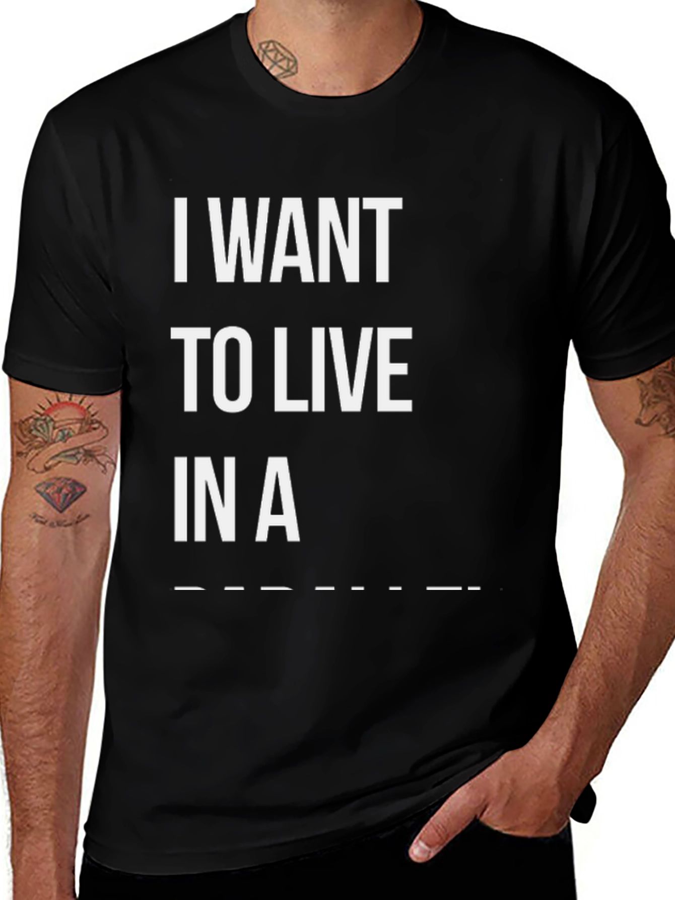Variant 24 of Humorous "I Want To Live In A ______" T-Shirt