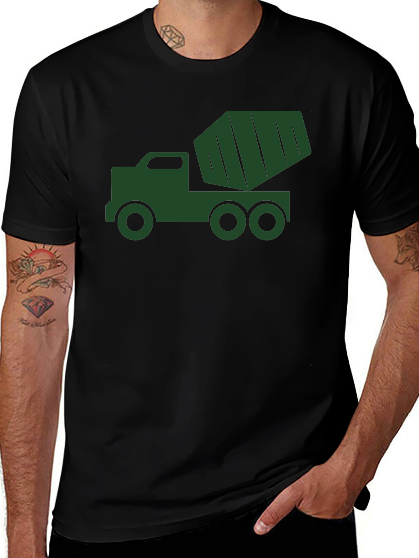 Variant 13 of Cement Truck Graphic T-Shirt - Heavy Duty Style!