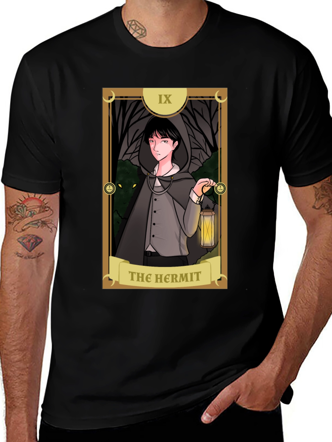 Variant 28 of The Hermit Tarot Card Graphic T-Shirt