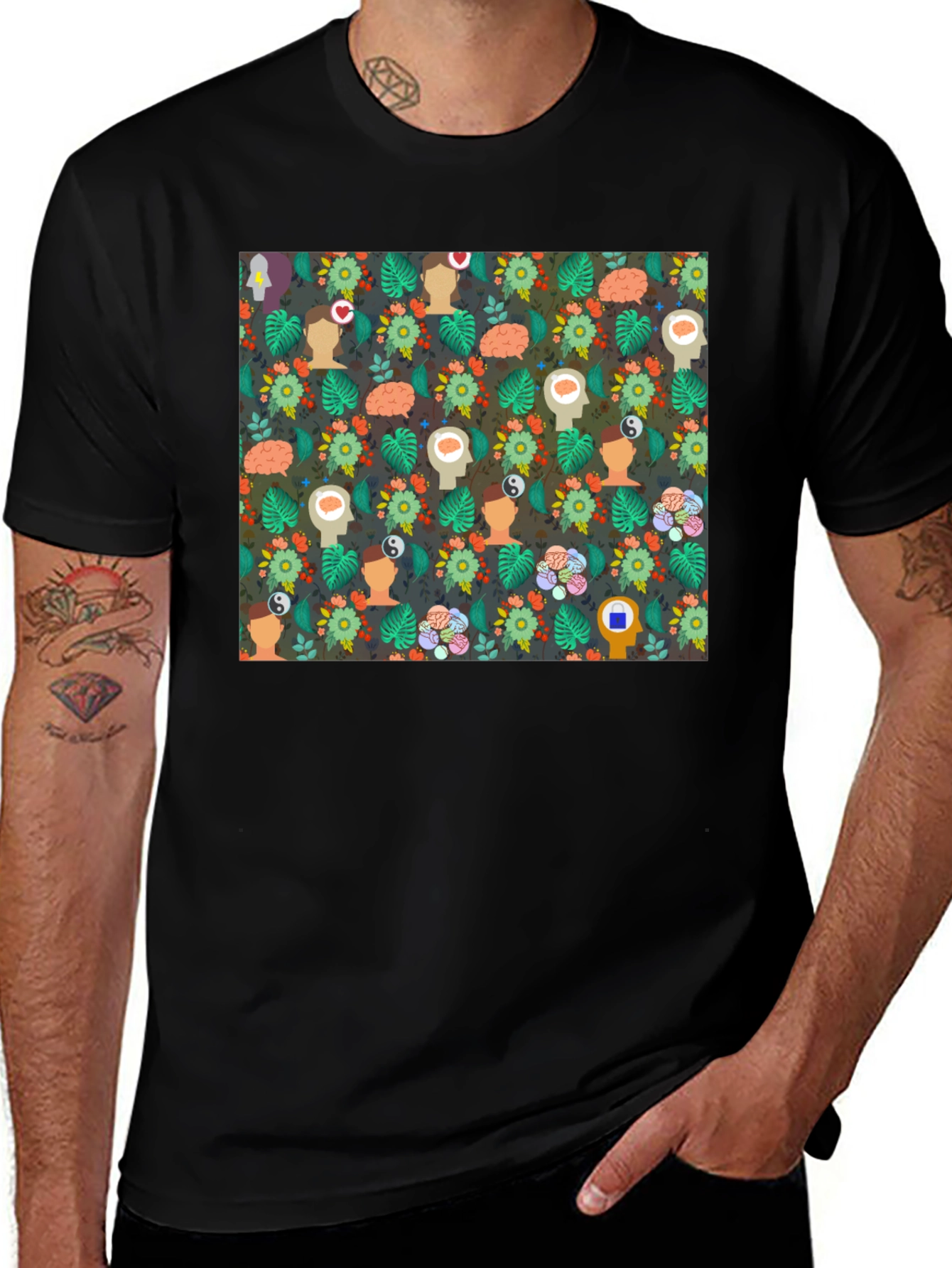 Variant 27 of Mindful Pattern T-Shirt - Express Your Inner Peace