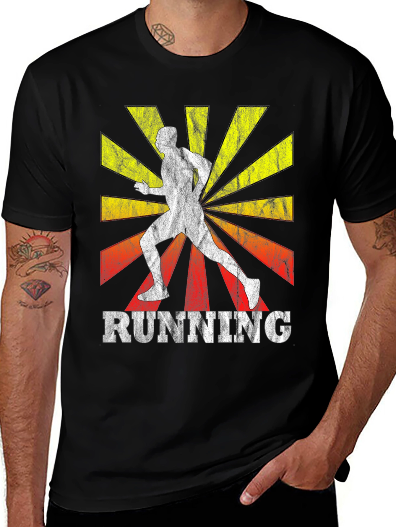 Retro Running T-Shirt - Vintage Style Runner Tee