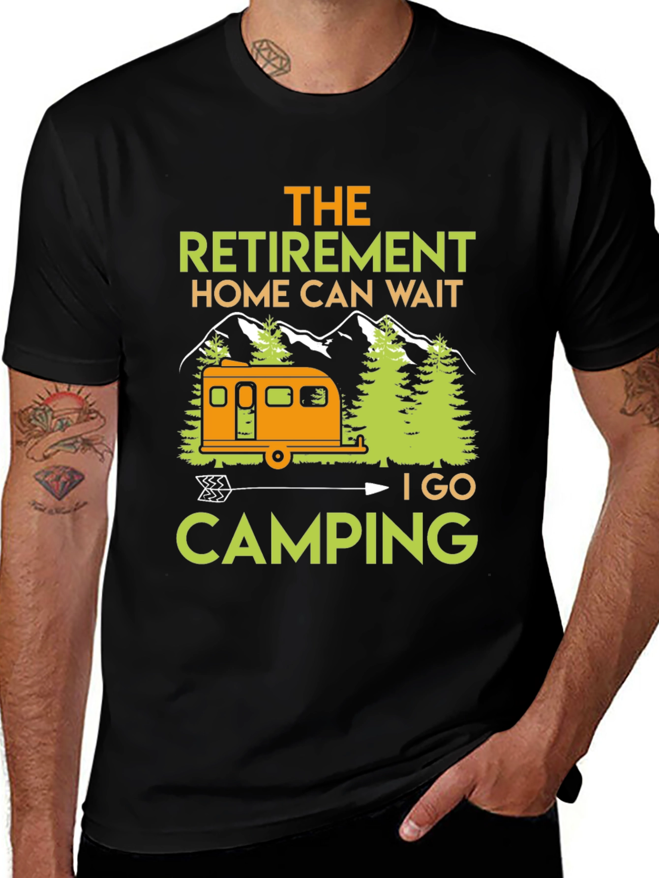 Variant 25 of Camping Retirement T-Shirt: Home Can Wait