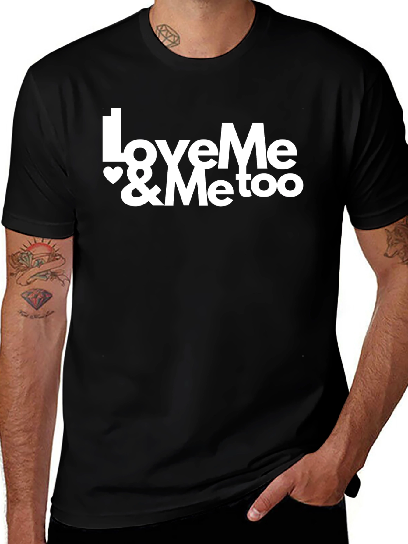 Variant 20 of LoveMe & MeToo Black Graphic Tee