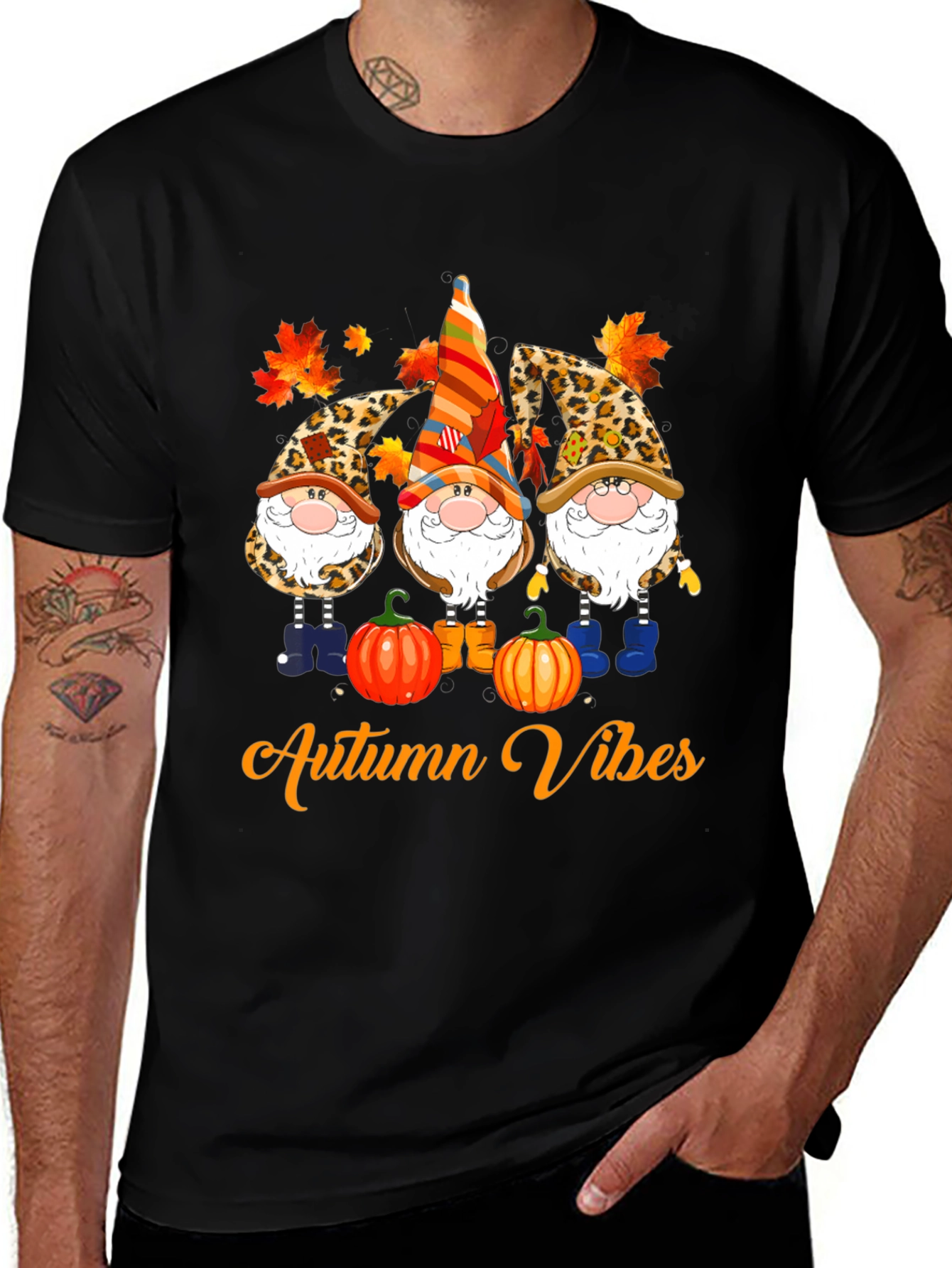 Variant 23 of Autumn Vibes Gnome T-Shirt - Fall Season Apparel
