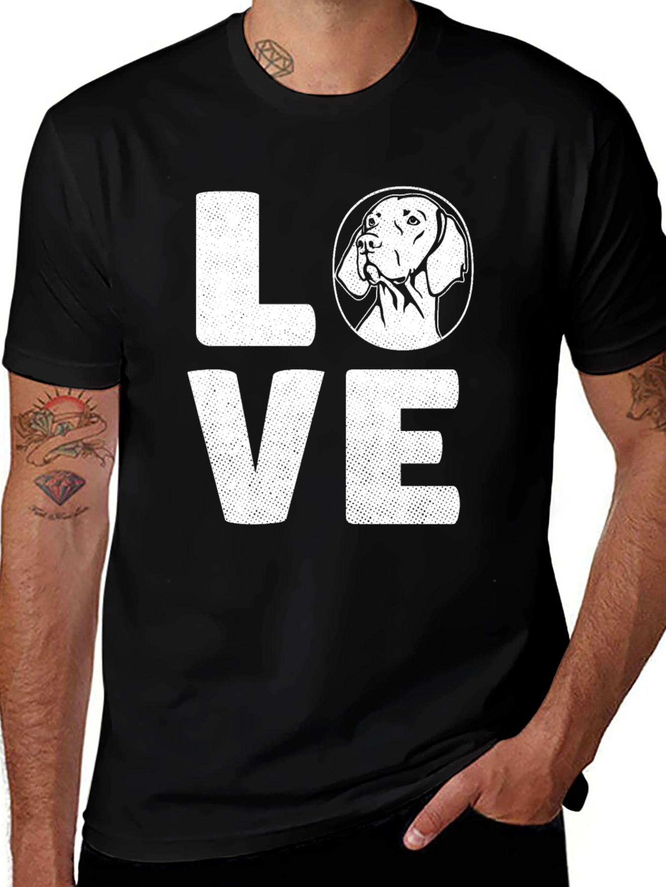 Variant 29 of Love Dog Breed T-Shirt - Black