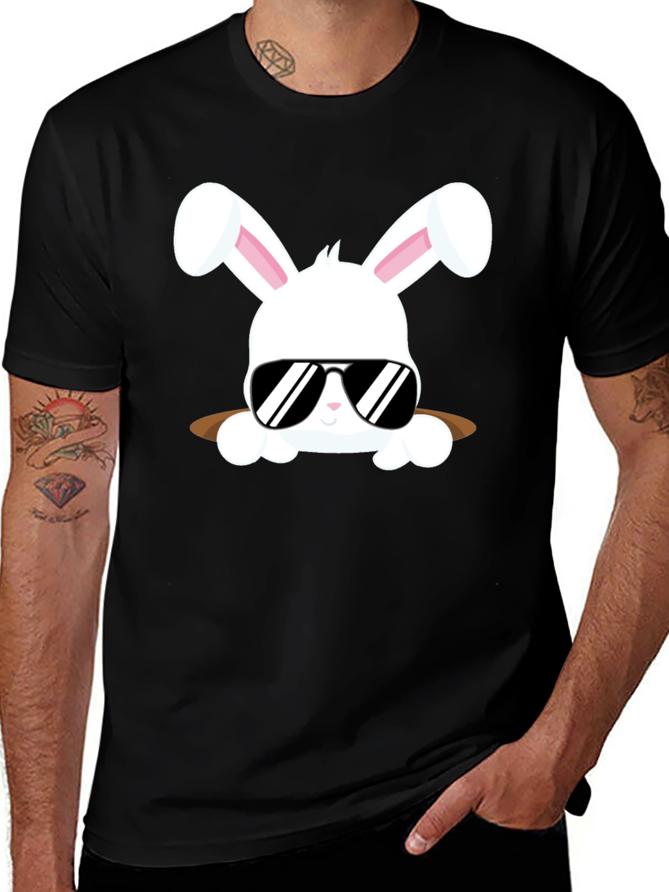 Variant 8 of Cool Bunny Tee: Easter Style