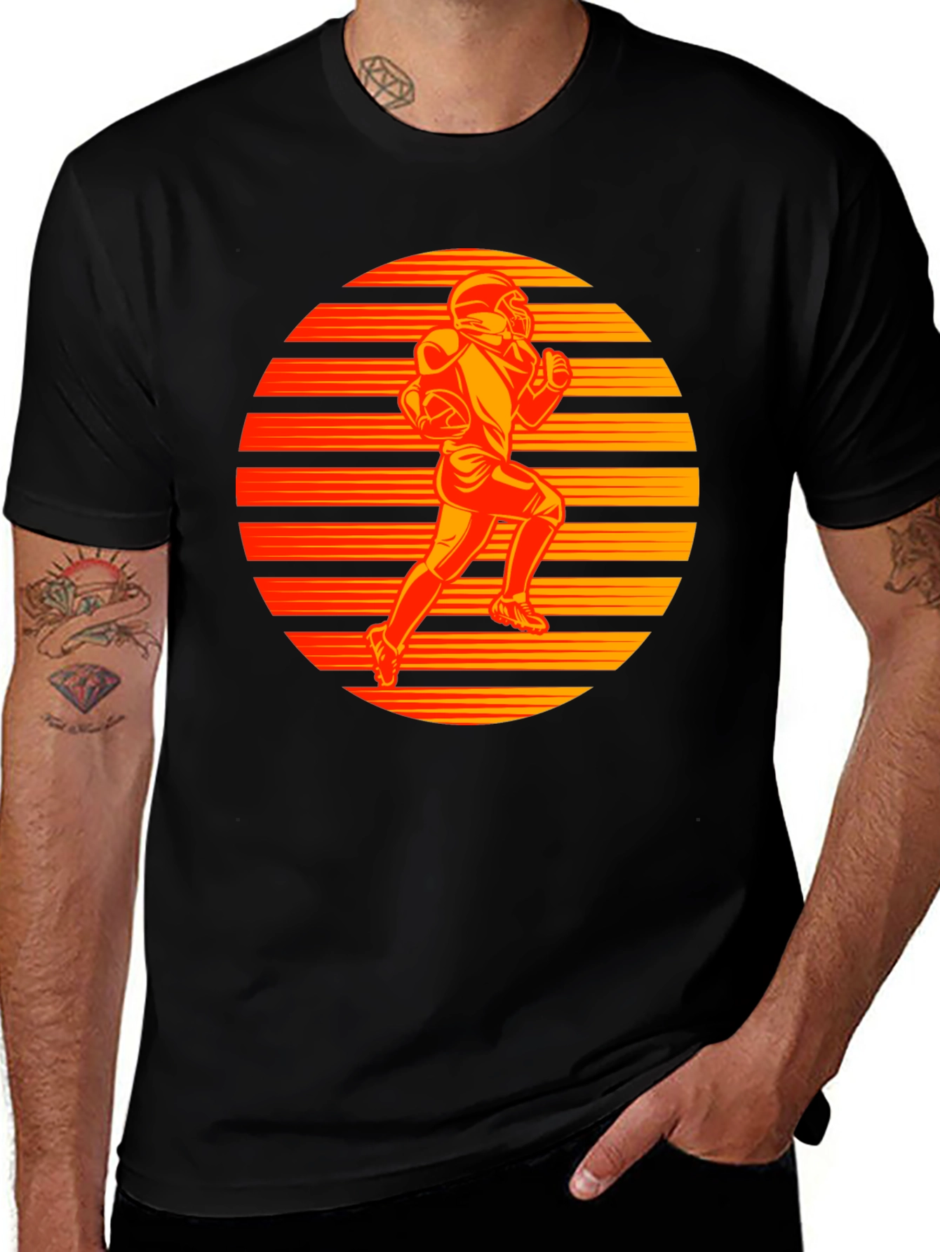 Variant 27 of Retro Football Sunset Graphic Tee