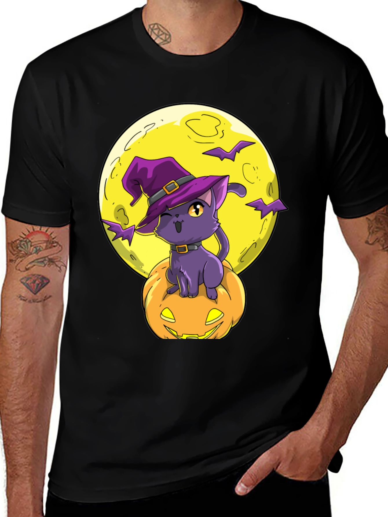 Variant 29 of Halloween Cat T-Shirt