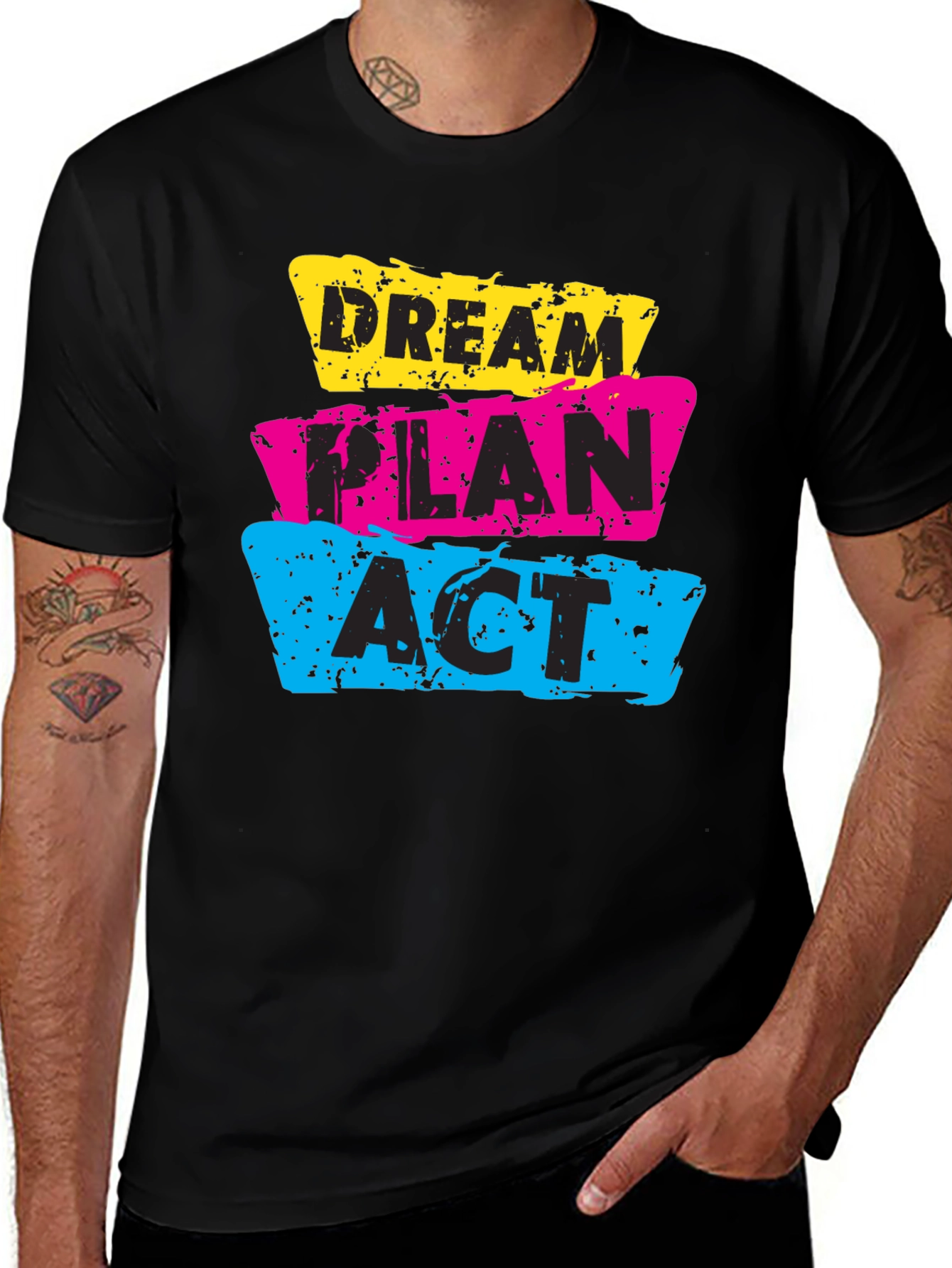 Variant 13 of Dream Plan Act Graphic T-Shirt - Black