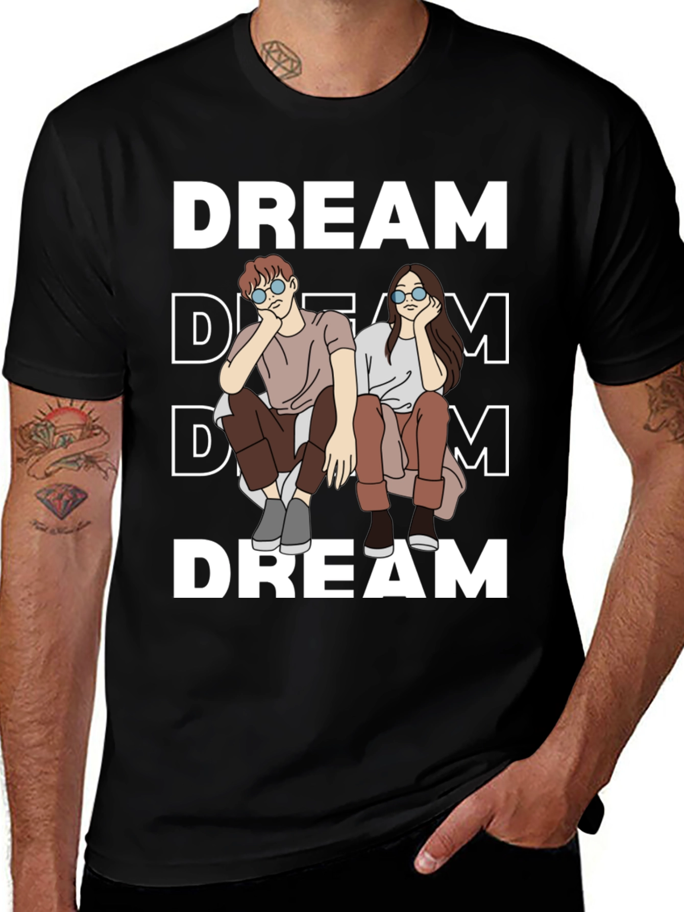 Variant 22 of Dream Couple Graphic T-Shirt - Casual Unisex Tee