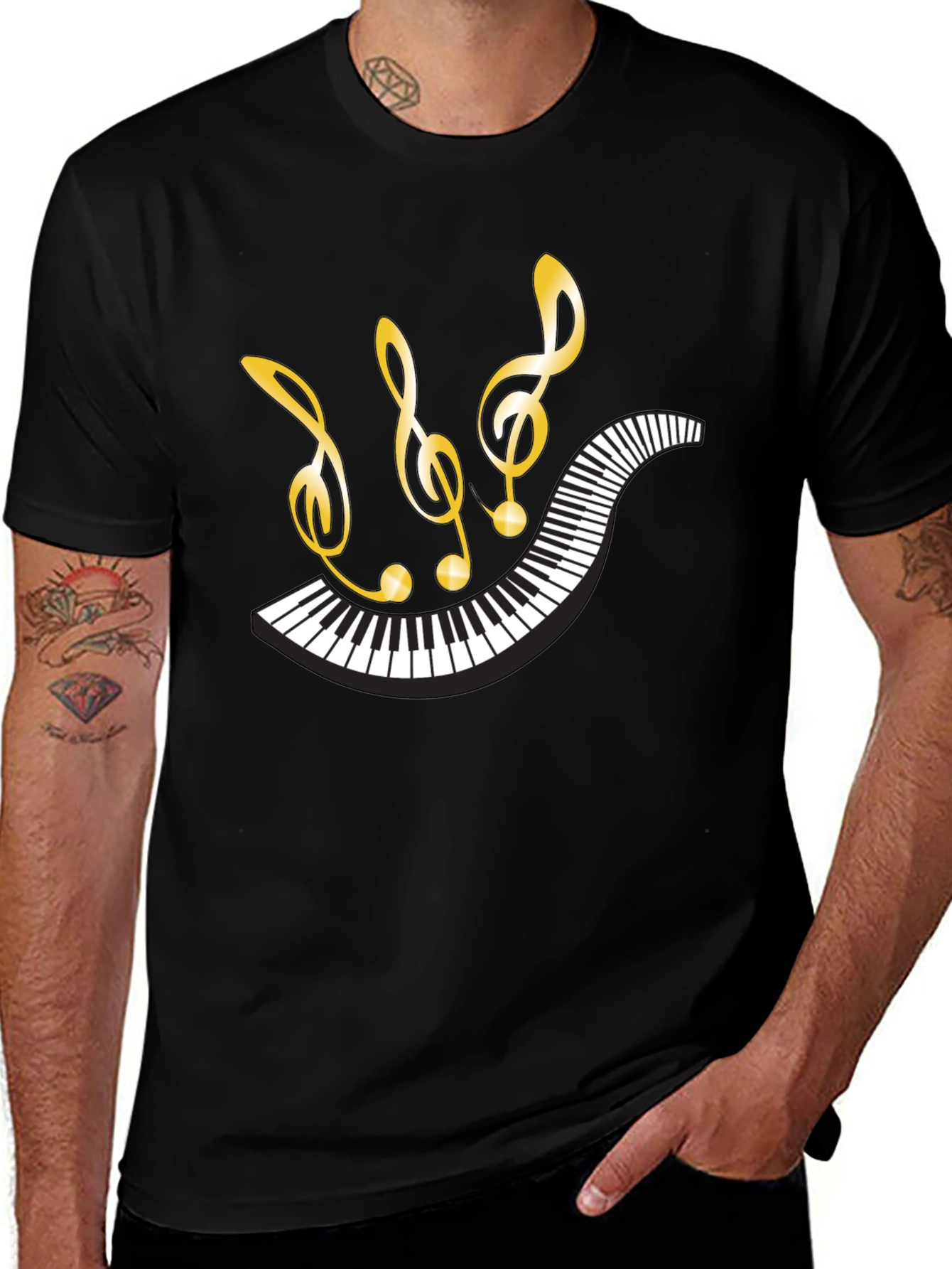 Variant 18 of Musical Piano Notes T-Shirt
