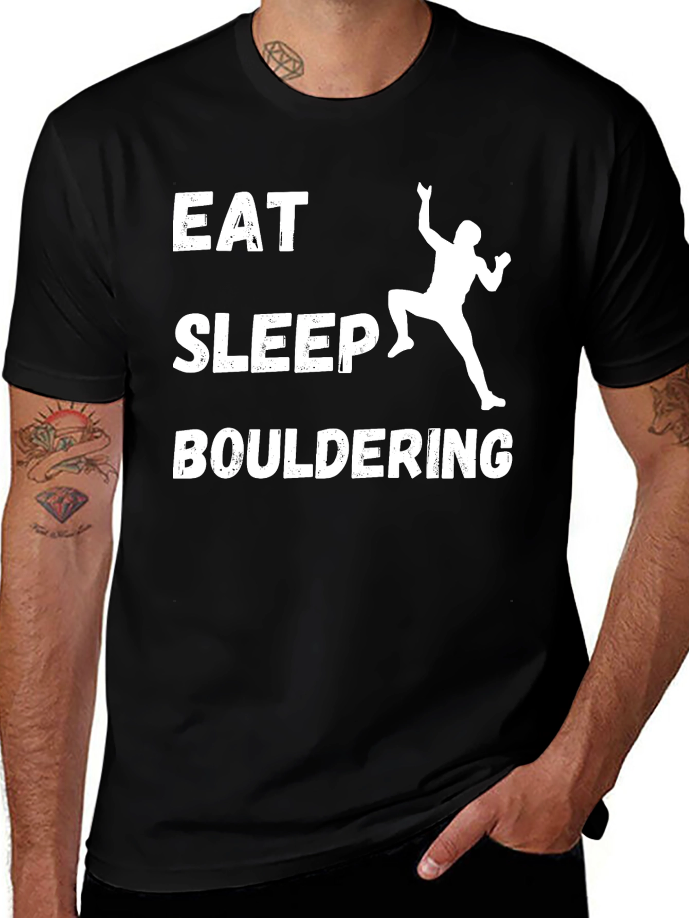 Variant 20 of Eat Sleep Bouldering T-Shirt Climbing