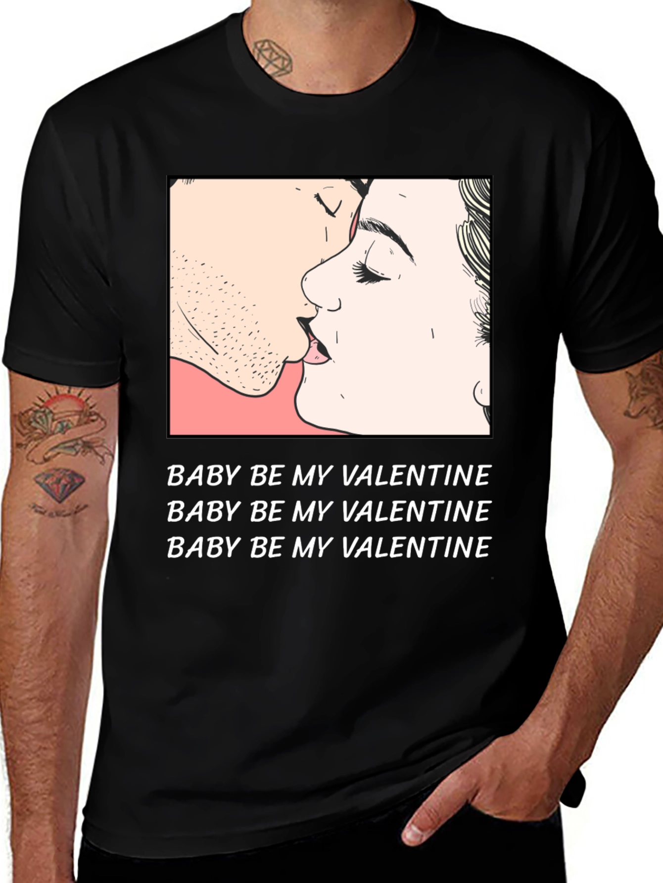 Valentine's Kiss Graphic T-Shirt