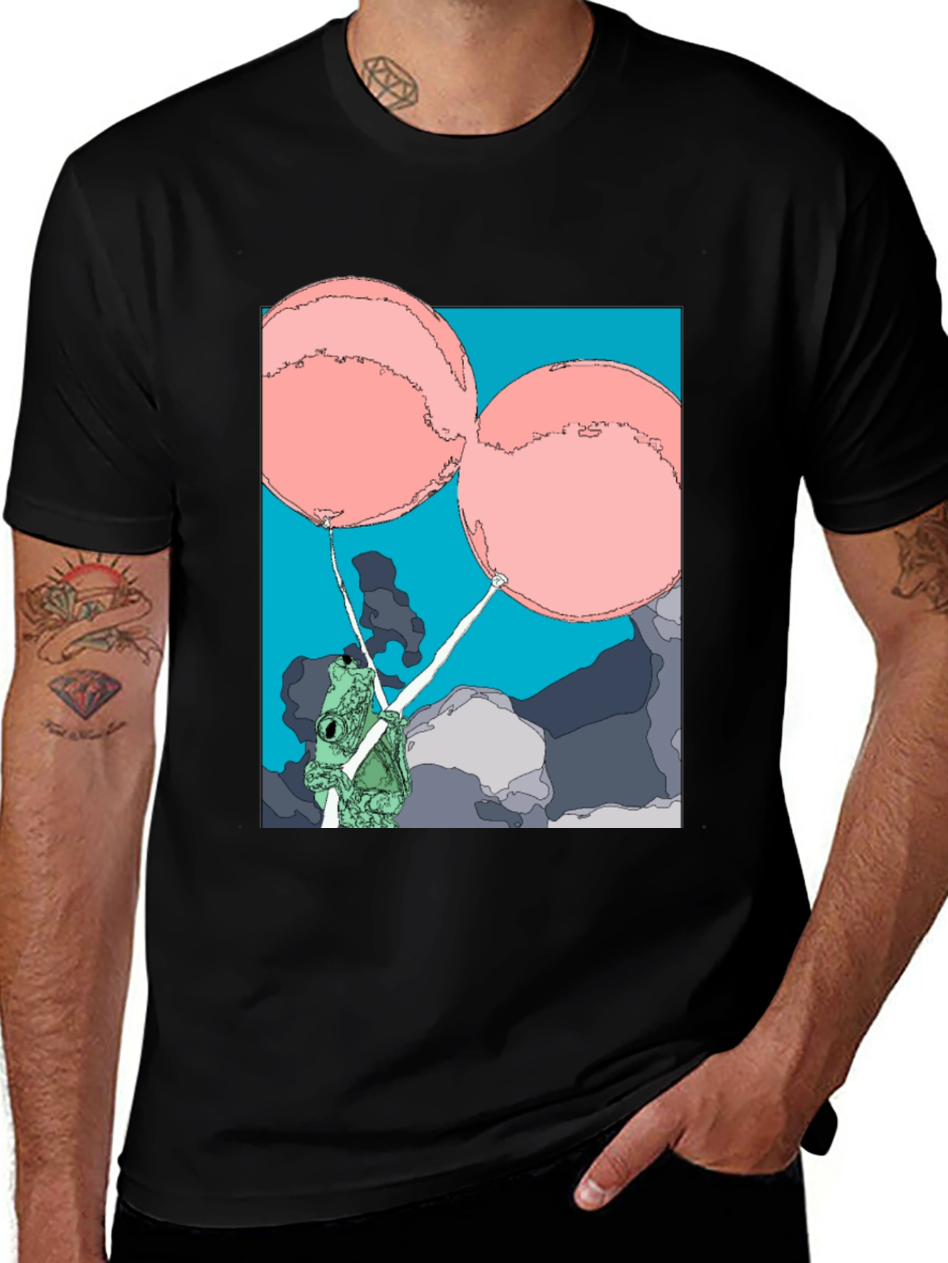 Variant 18 of Whimsical Frog Balloon Ride Graphic Tee