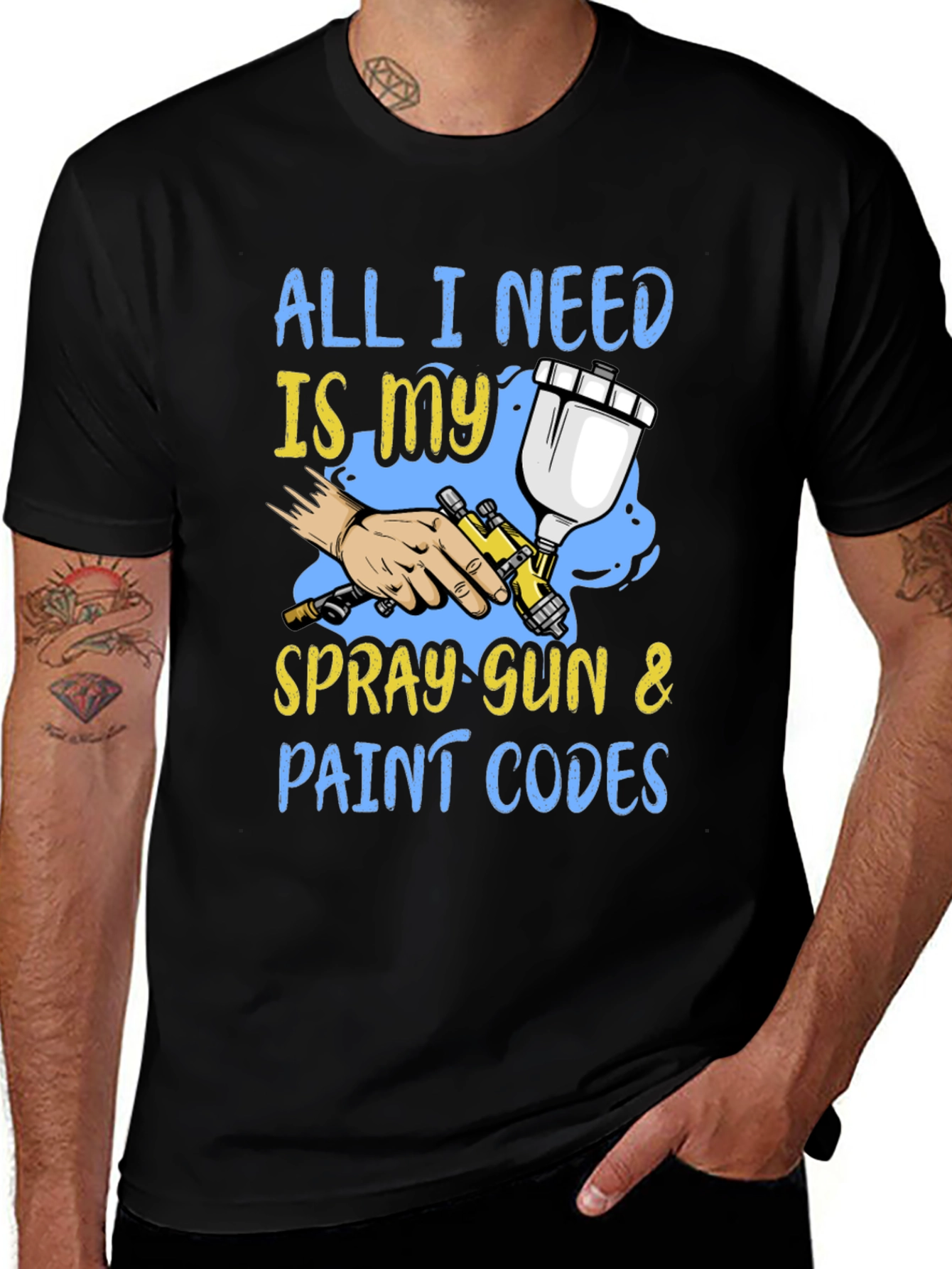 Variant 23 of Spray Gun & Paint Codes Graphic Tee