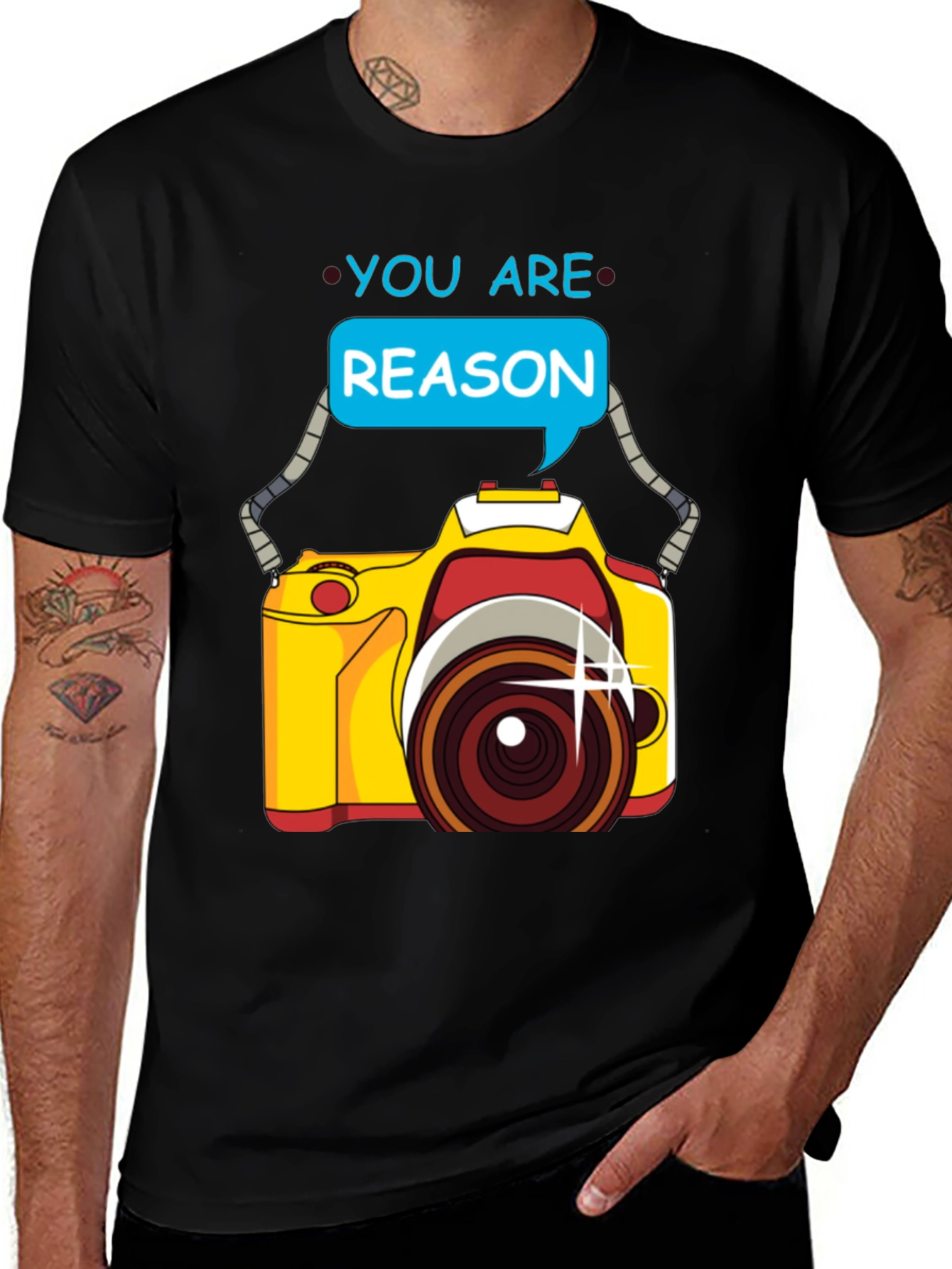 Variant 13 of You Are The Reason Camera Graphic Tee
