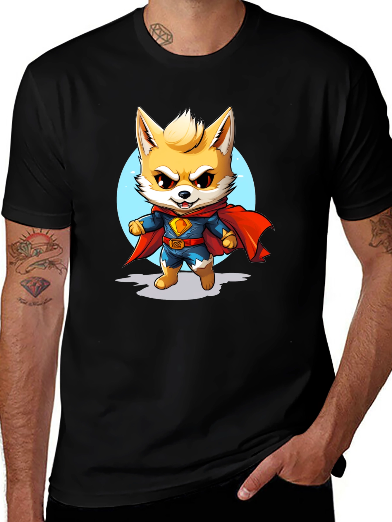 Variant 3 of Super Fox T-Shirt - Cartoon Hero Tee