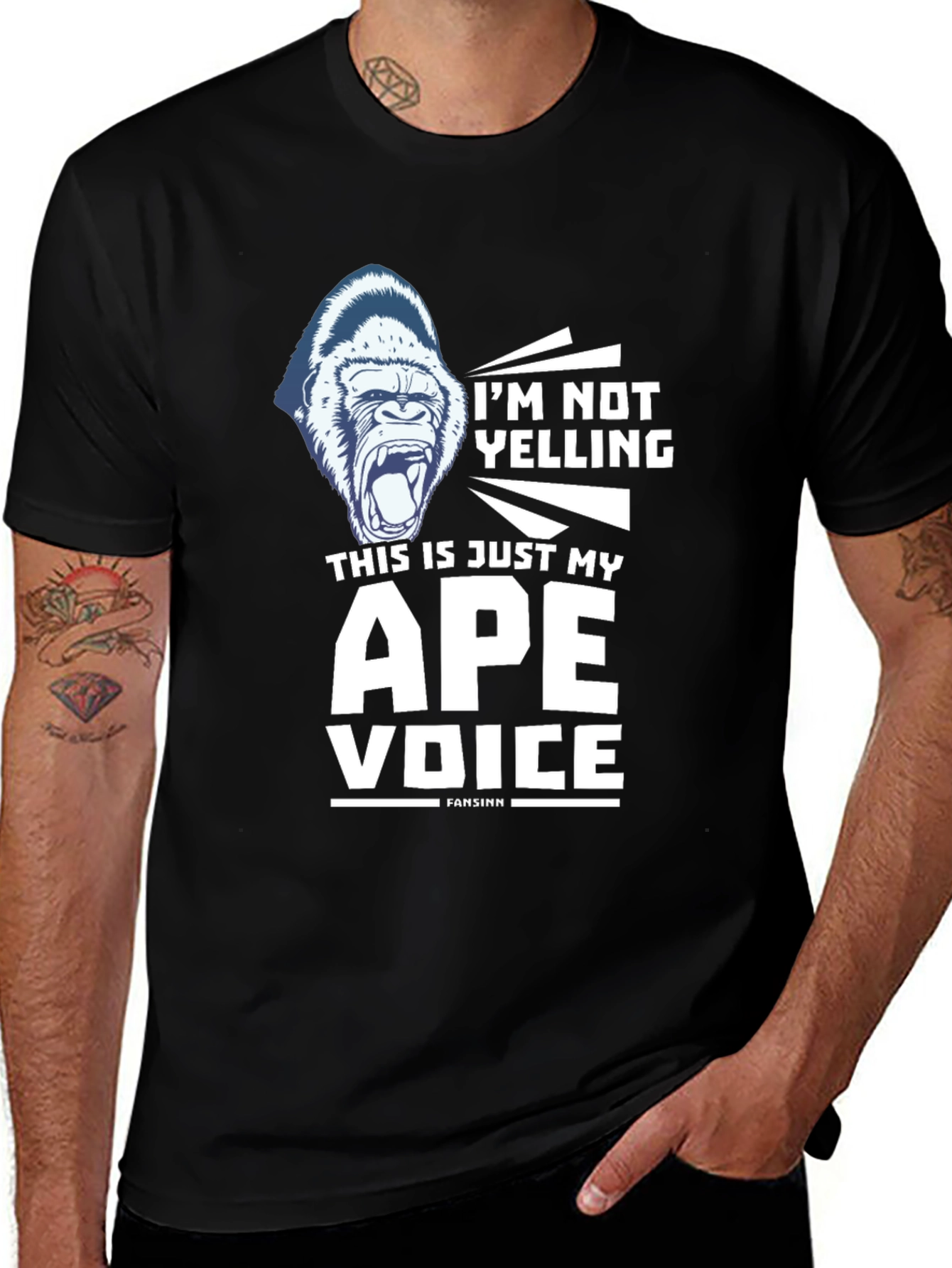 Variant 8 of Ape Voice Graphic T-Shirt - Gorilla Lover Tee