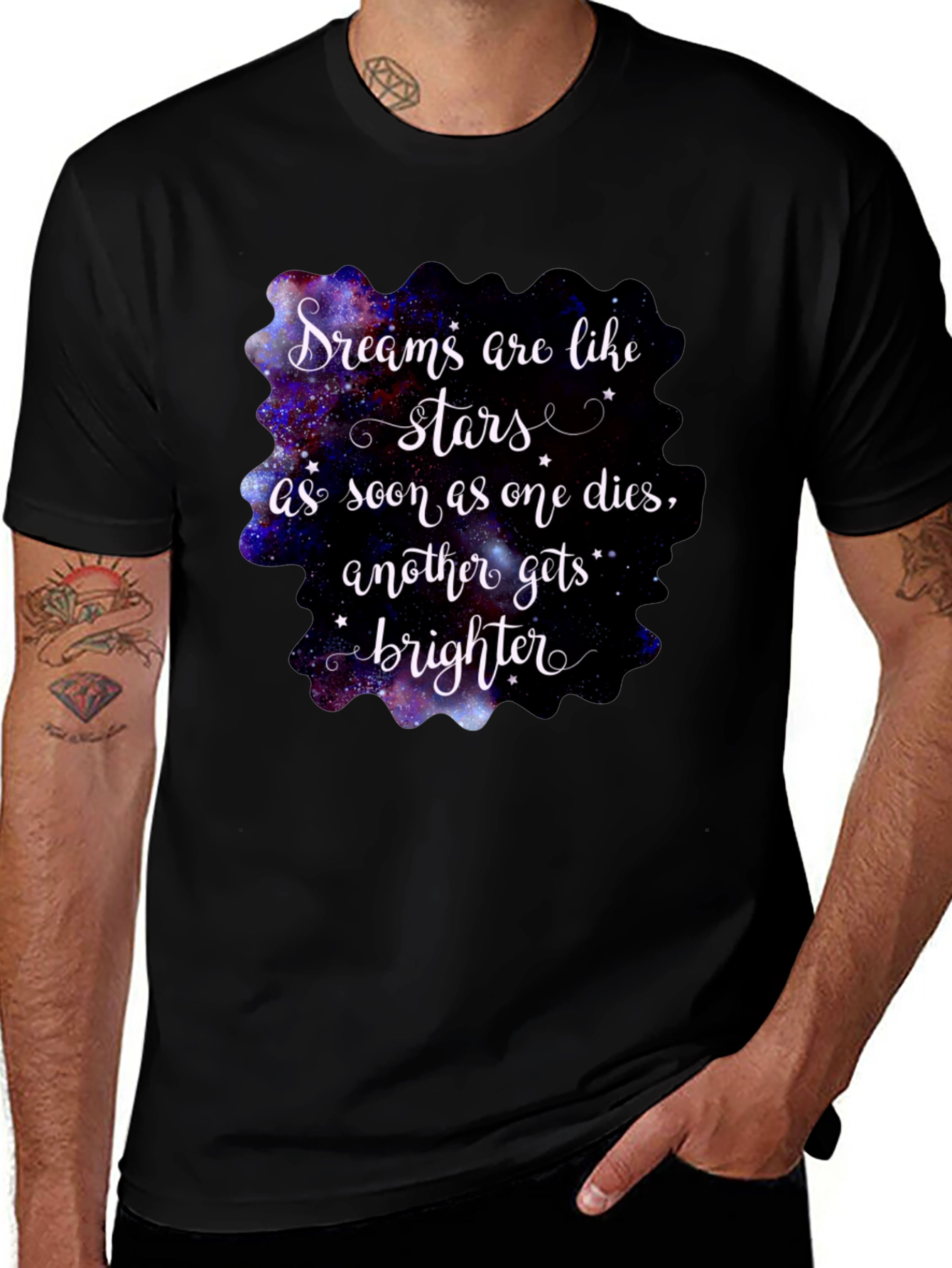 Dreams Are Like Stars T-Shirt Galaxy Design