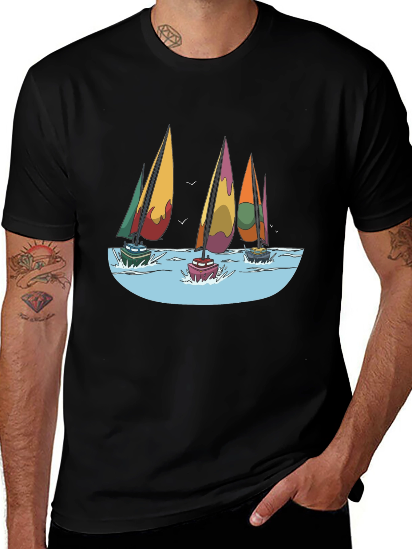 Variant 9 of Sailing T-Shirt: Nautical Style Tee for Casual Wear