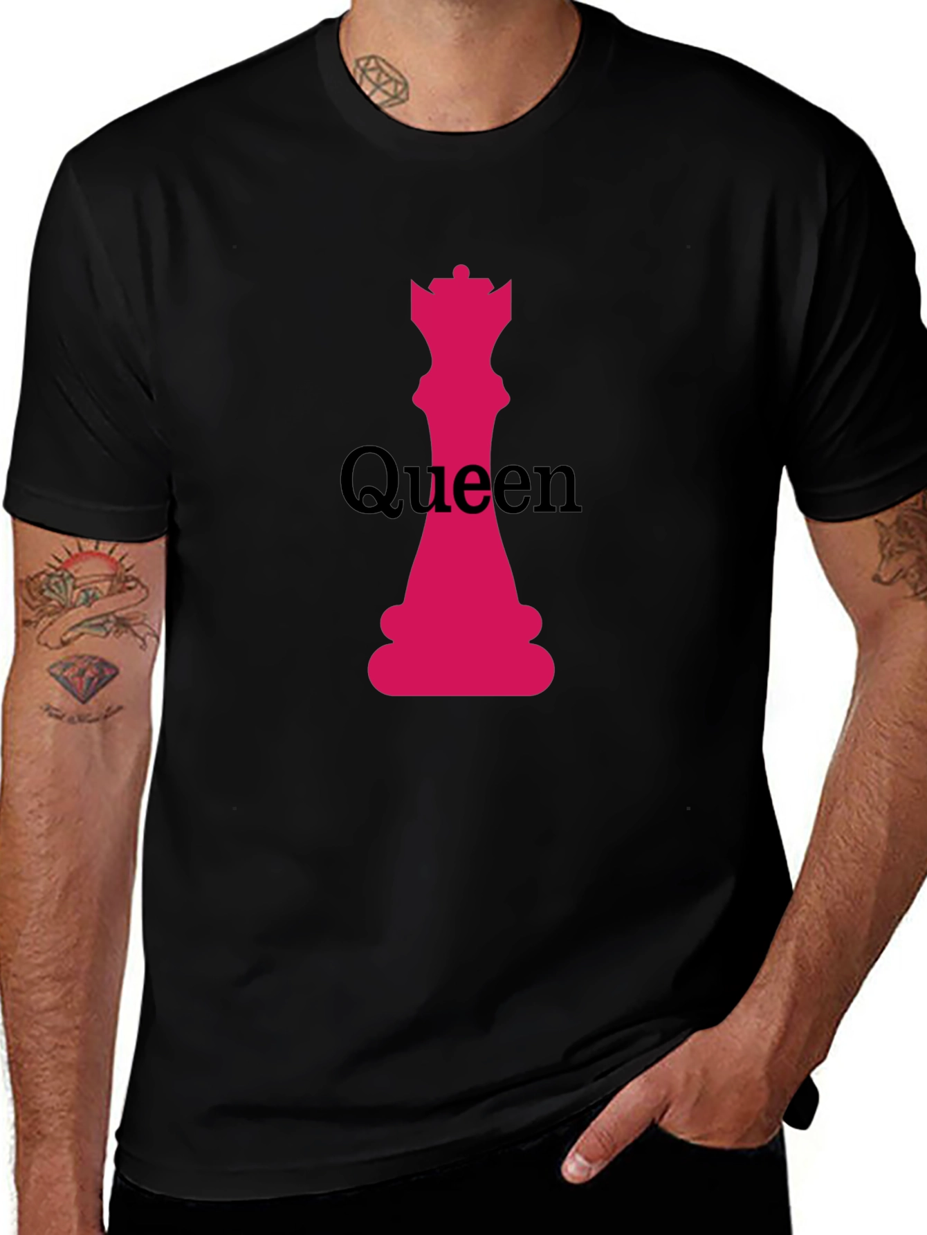 Queen Chess Piece Graphic T-Shirt - Stylish Comfort