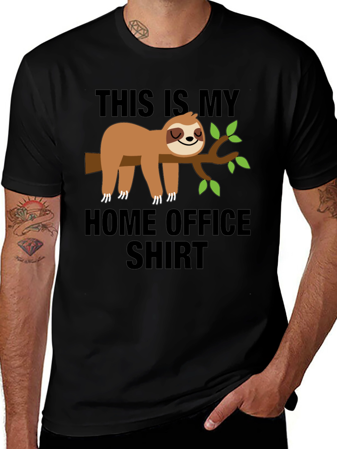 Variant 22 of Home Office Sloth T-Shirt - Relaxed Work Style