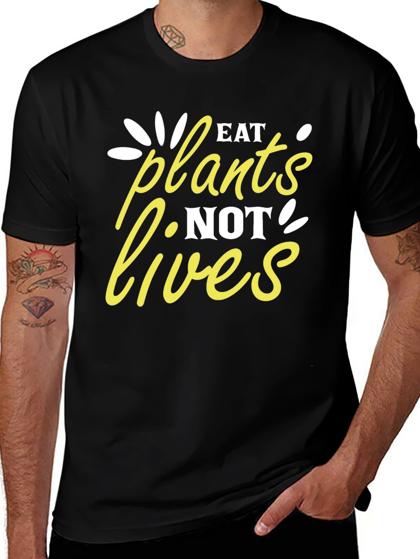 Variant 3 of Eat Plants Not Lives Vegan T-Shirt