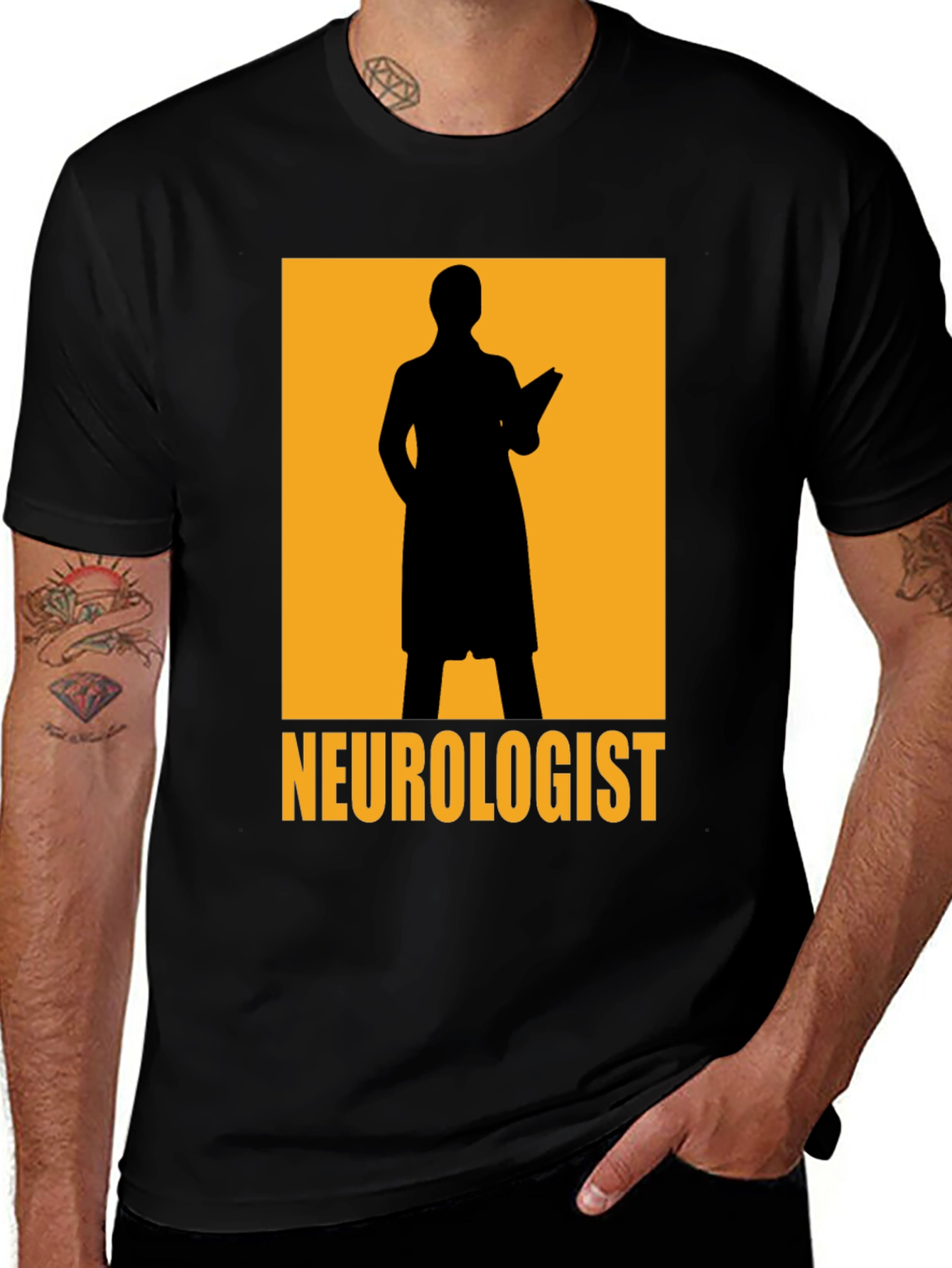 Variant 3 of Neurologist Silhouette Graphic Tee
