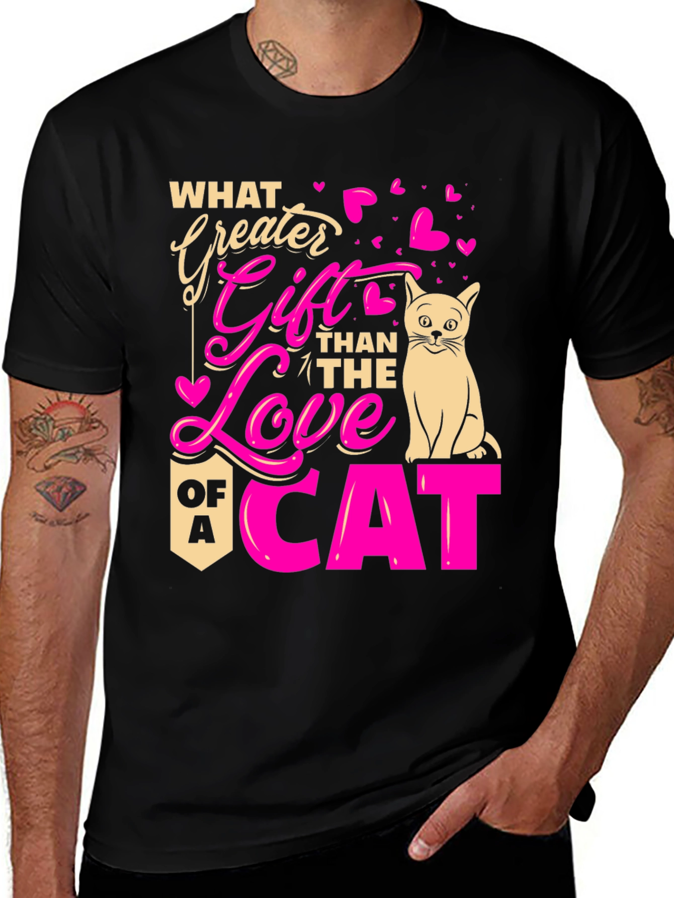 Variant 3 of Cat Lover T-Shirt - What Greater Gift Than Love of a Cat
