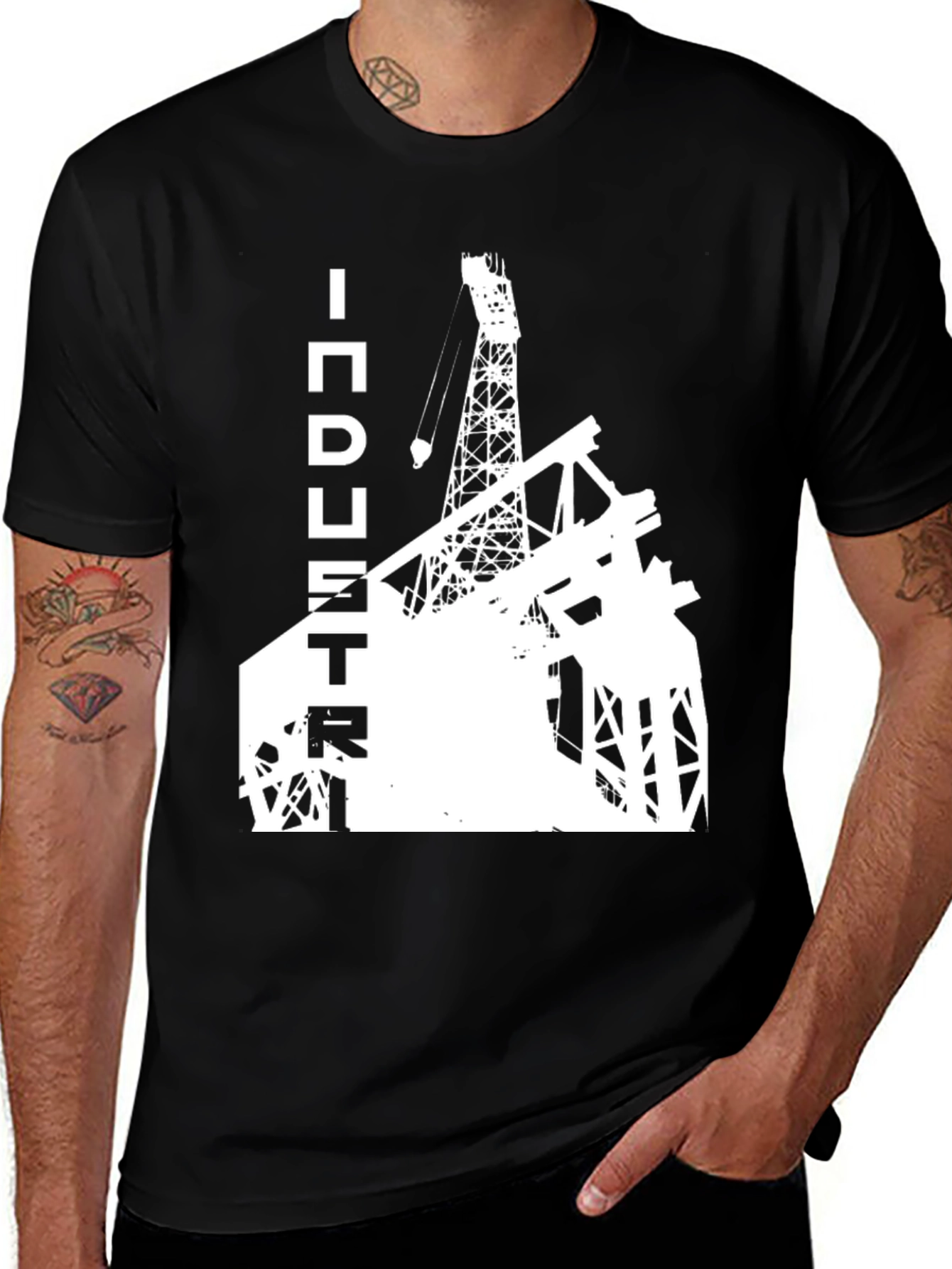 Black Industry Derrick Graphic Tee - Black main image