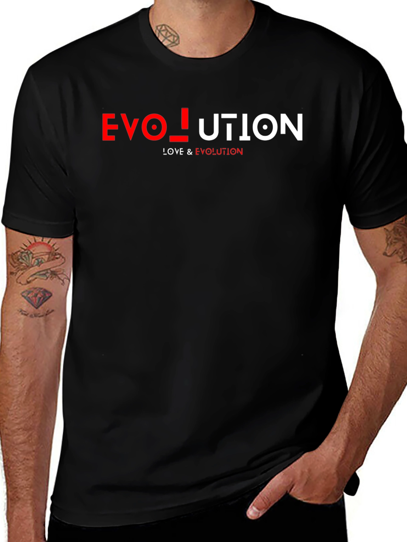 Variant 12 of Evolution Graphic Print Men's Black T-Shirt