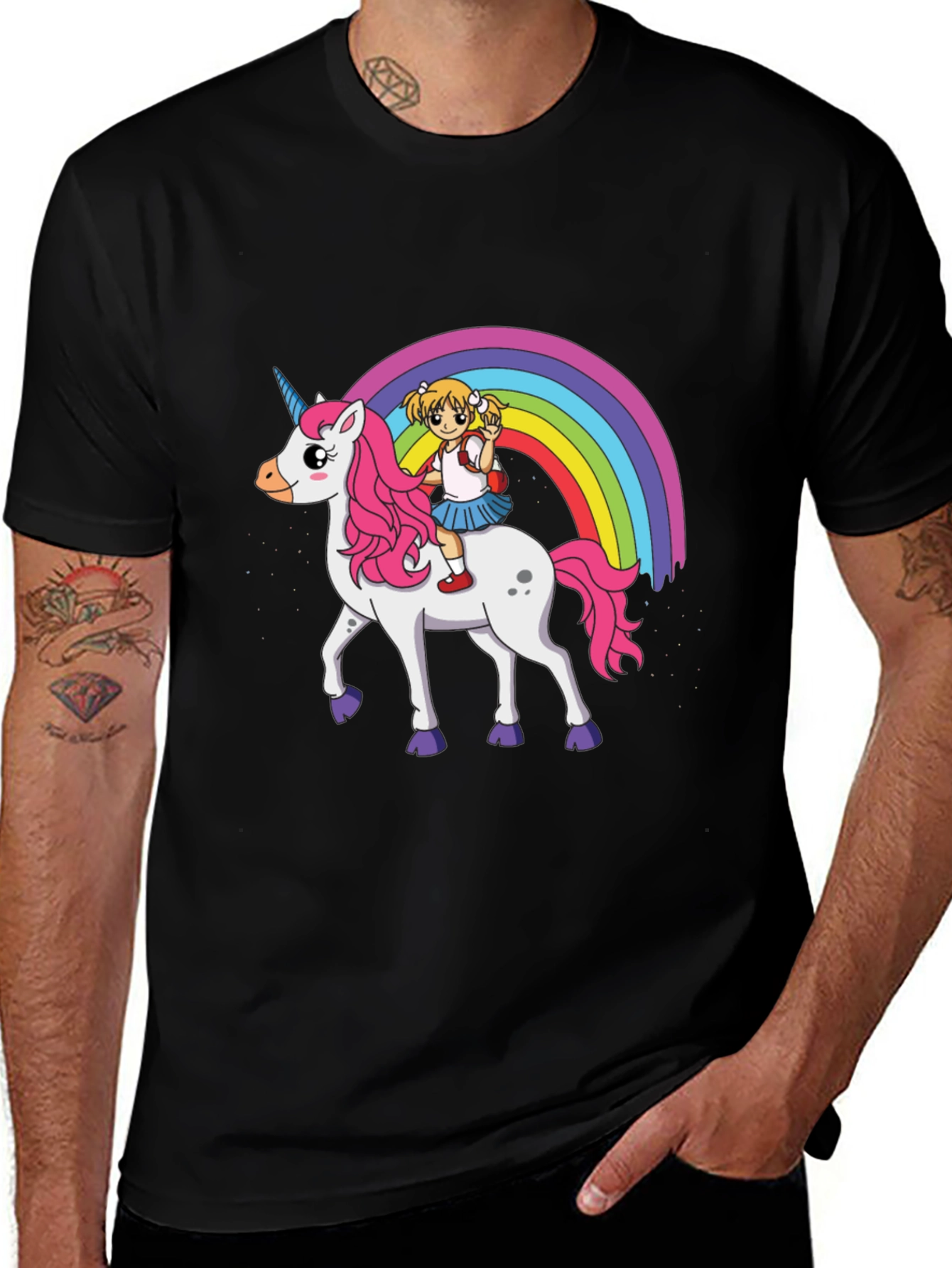Variant 12 of Unicorn Rainbow Ride Graphic T-Shirt