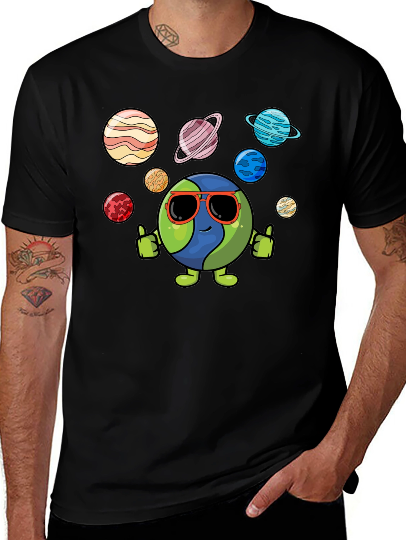Variant 11 of Cool Earth & Planets Graphic T-Shirt