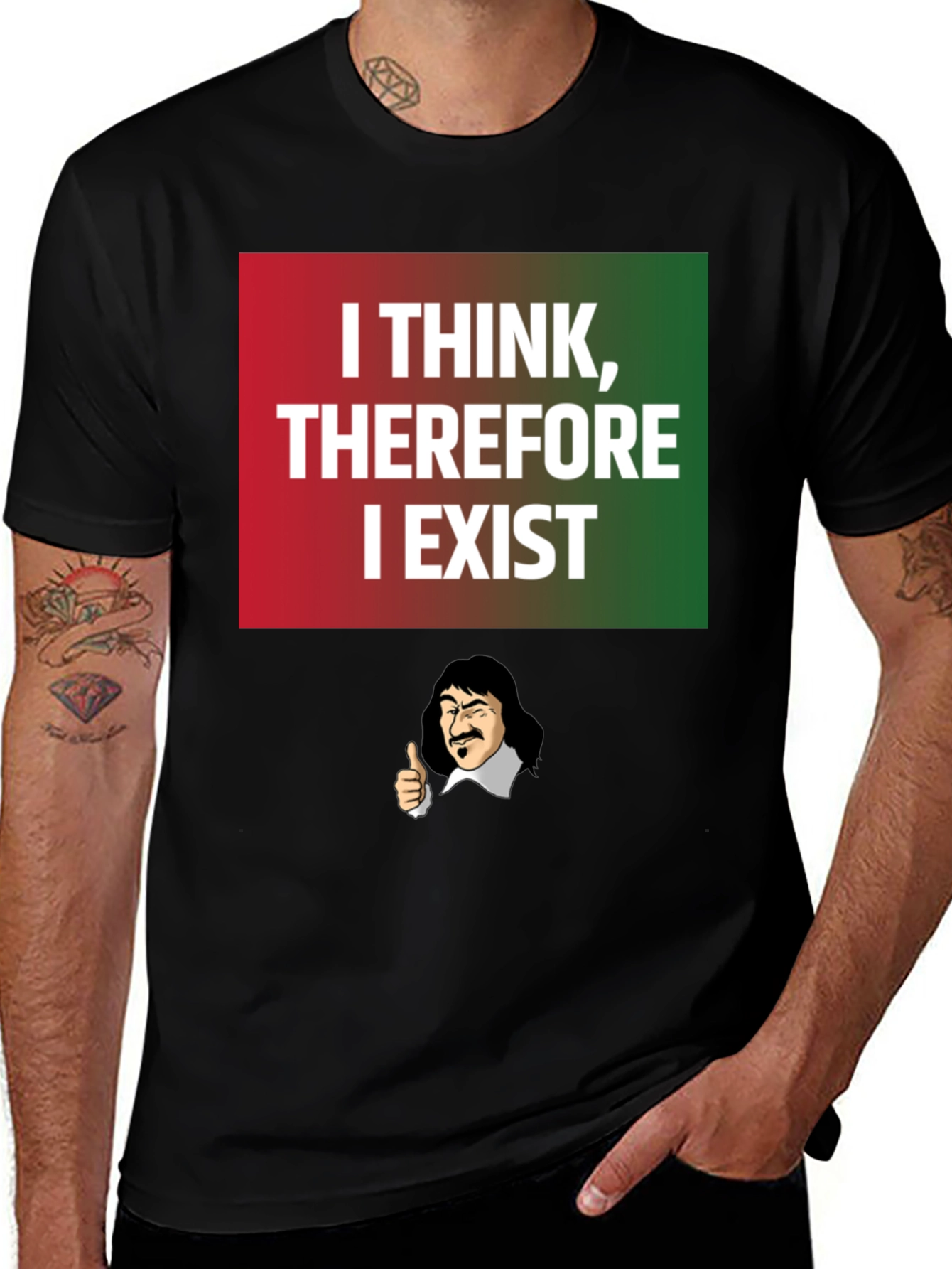 Variant 15 of I Think Therefore I Exist Philosopher T-Shirt