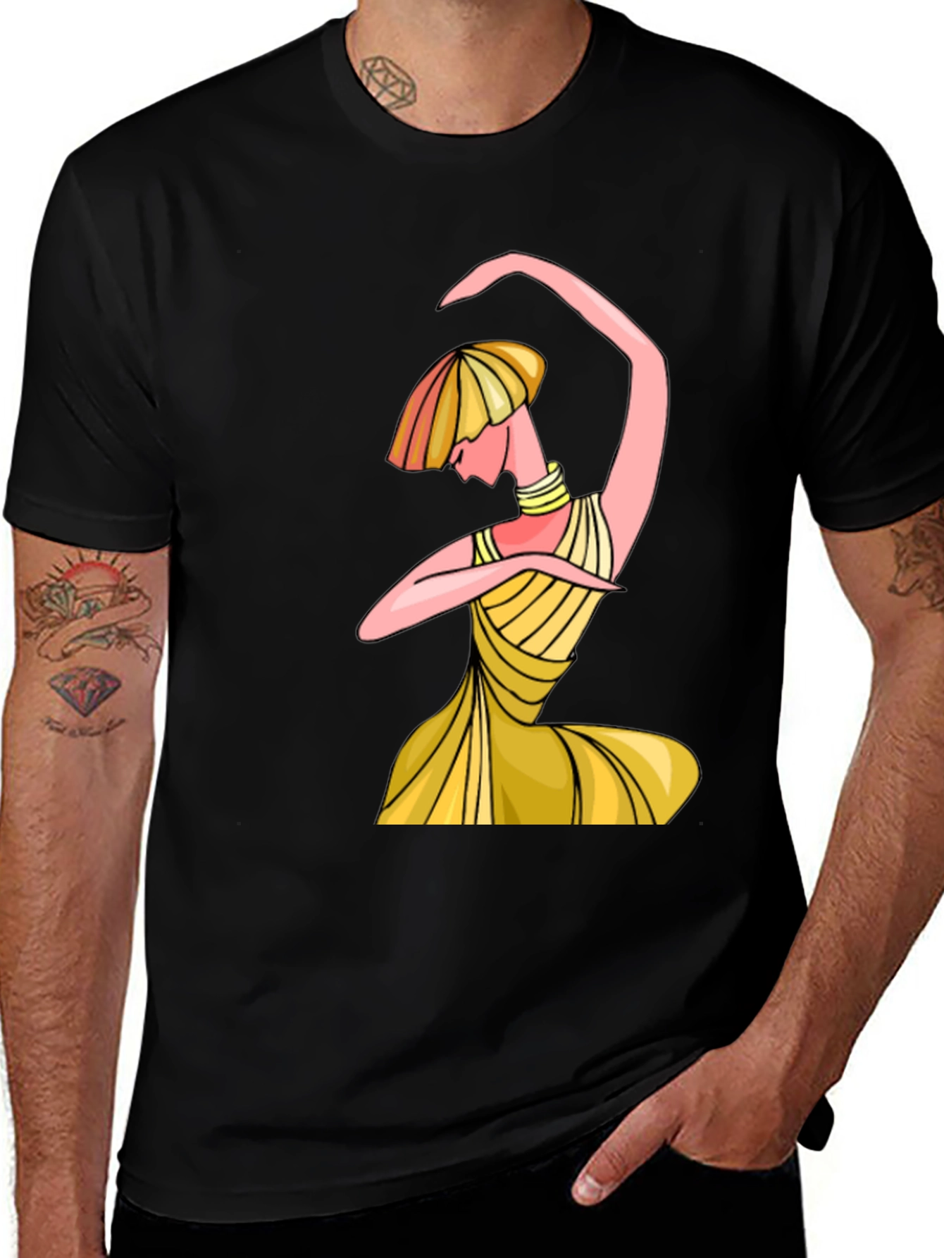 Variant 24 of Abstract Dancer Graphic Tee - Stylish Artistic Design
