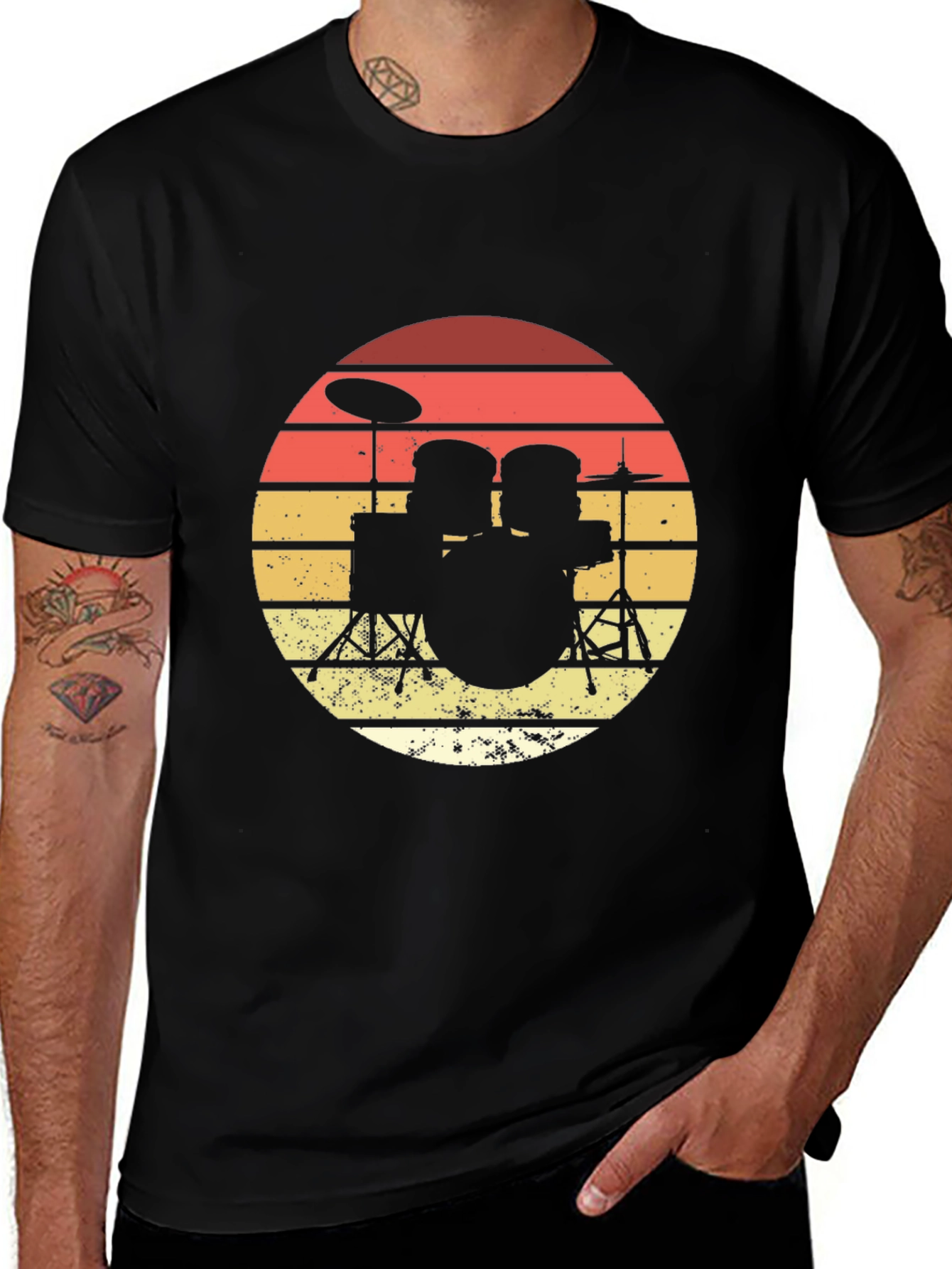 Variant 26 of Retro Drum Set Graphic Tee