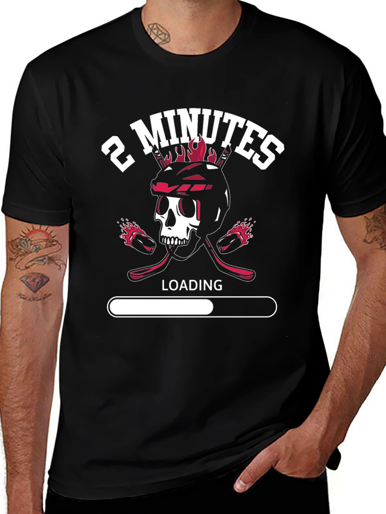 Variant 19 of 2 Minutes Loading Hockey T-Shirt