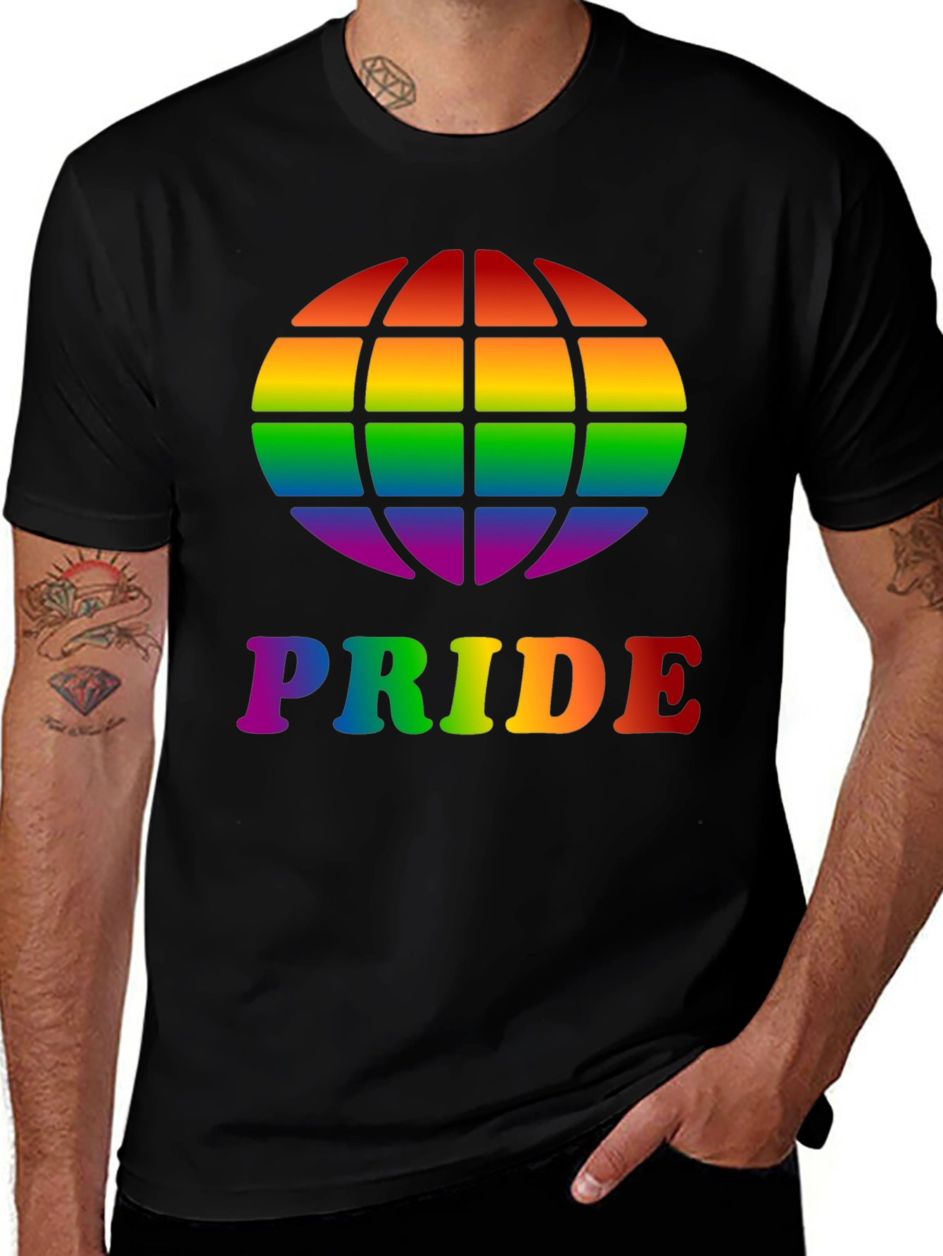Variant 27 of Rainbow Pride Globe Graphic T-Shirt