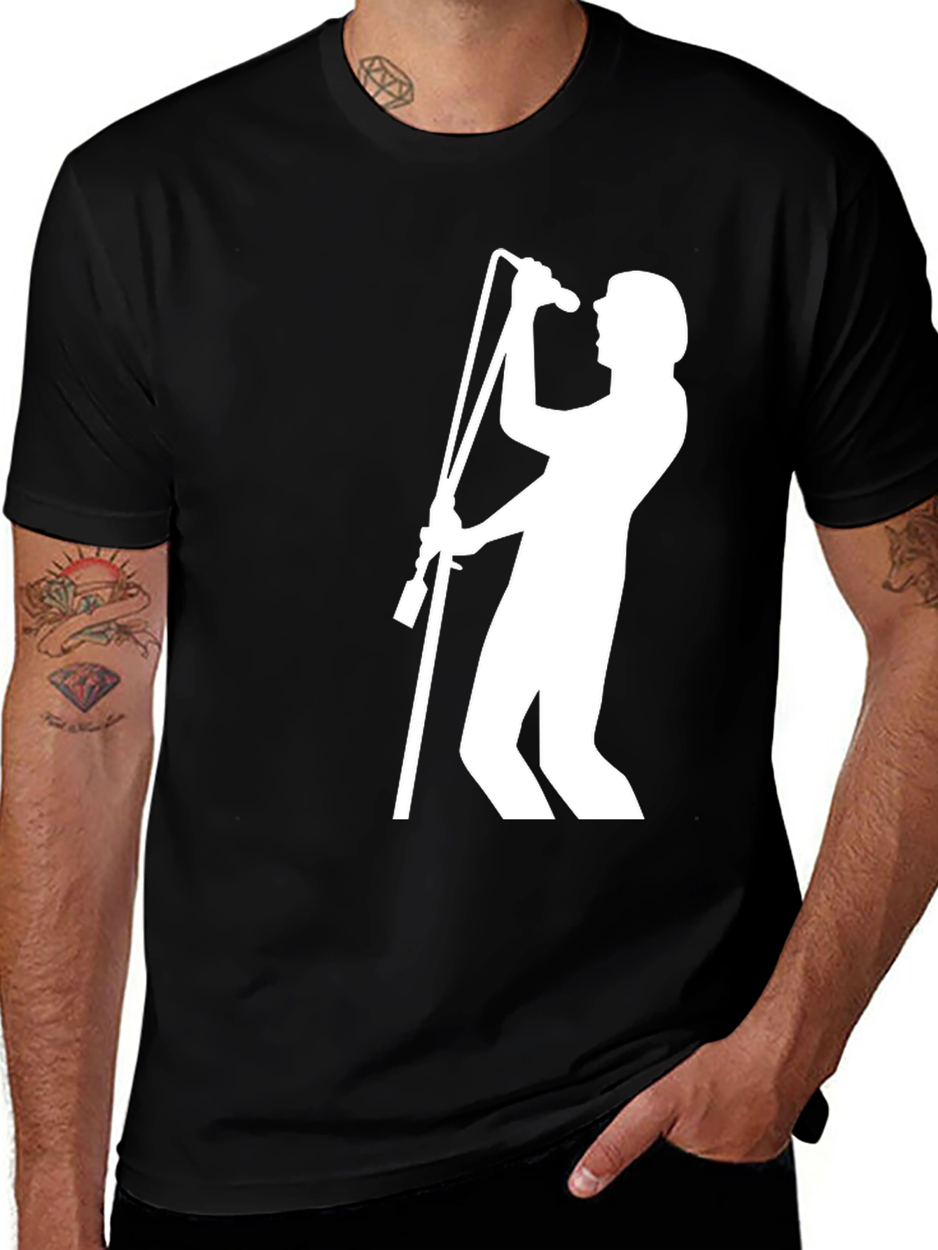 Variant 8 of Singer Graphic Black T-Shirt