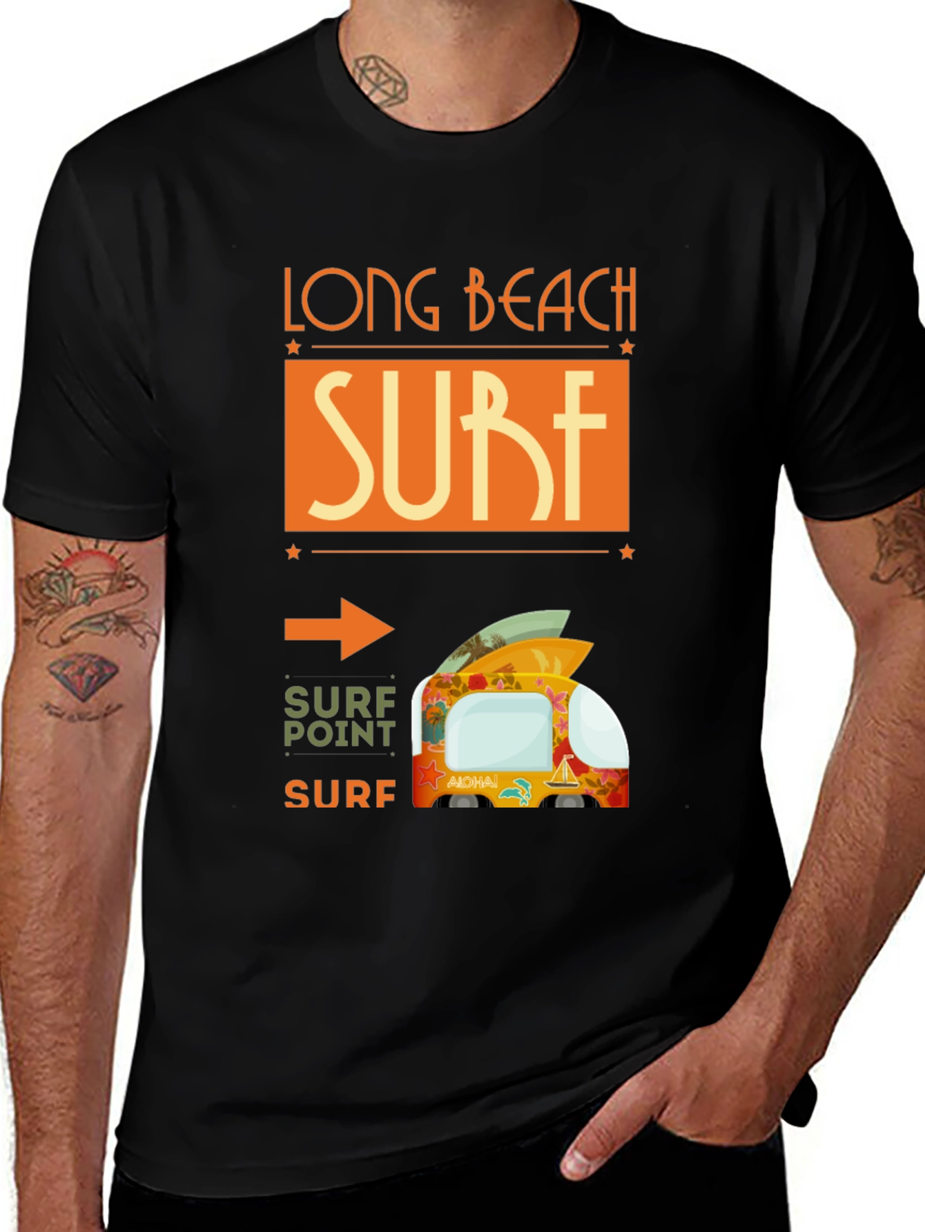 Long Beach Surf Graphic T-Shirt