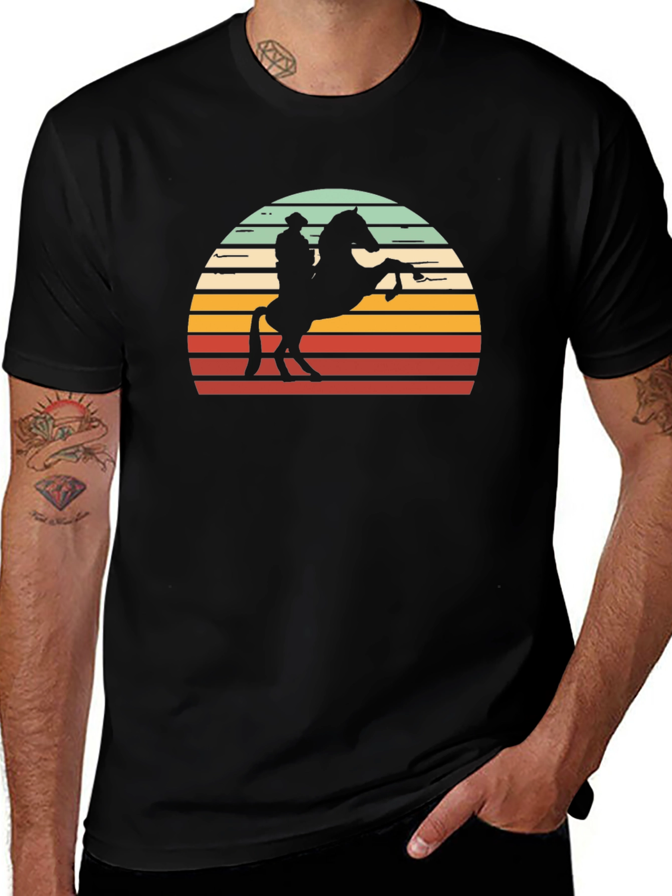 Variant 29 of Vintage Sunset Cowboy T-Shirt