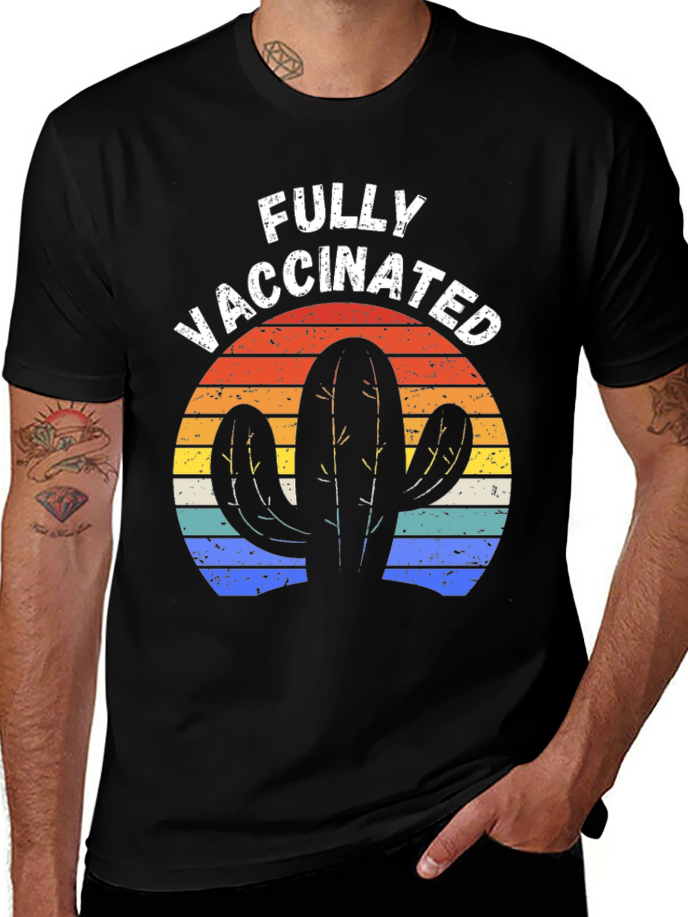 Variant 16 of Fully Vaccinated Cactus Tee