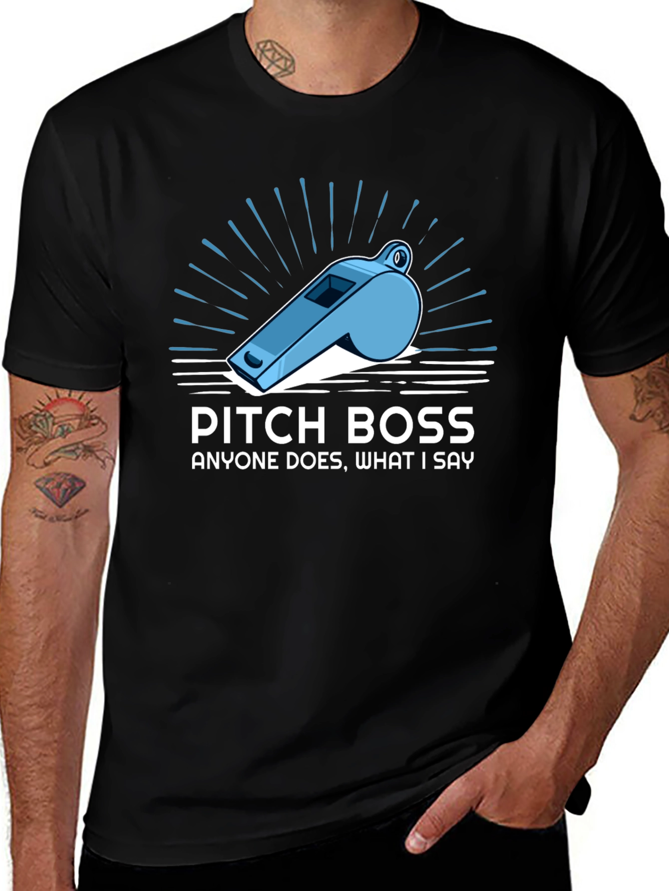 Variant 19 of Pitch Boss Whistle Graphic T-Shirt