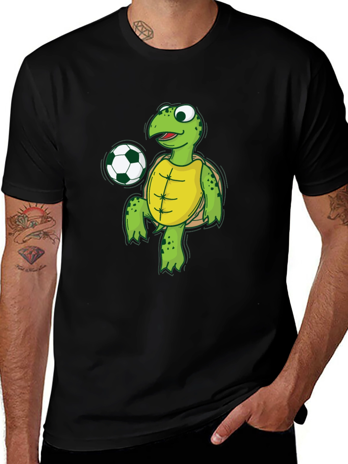 Variant 10 of Turtle Soccer T-Shirt - Cute Cartoon Design
