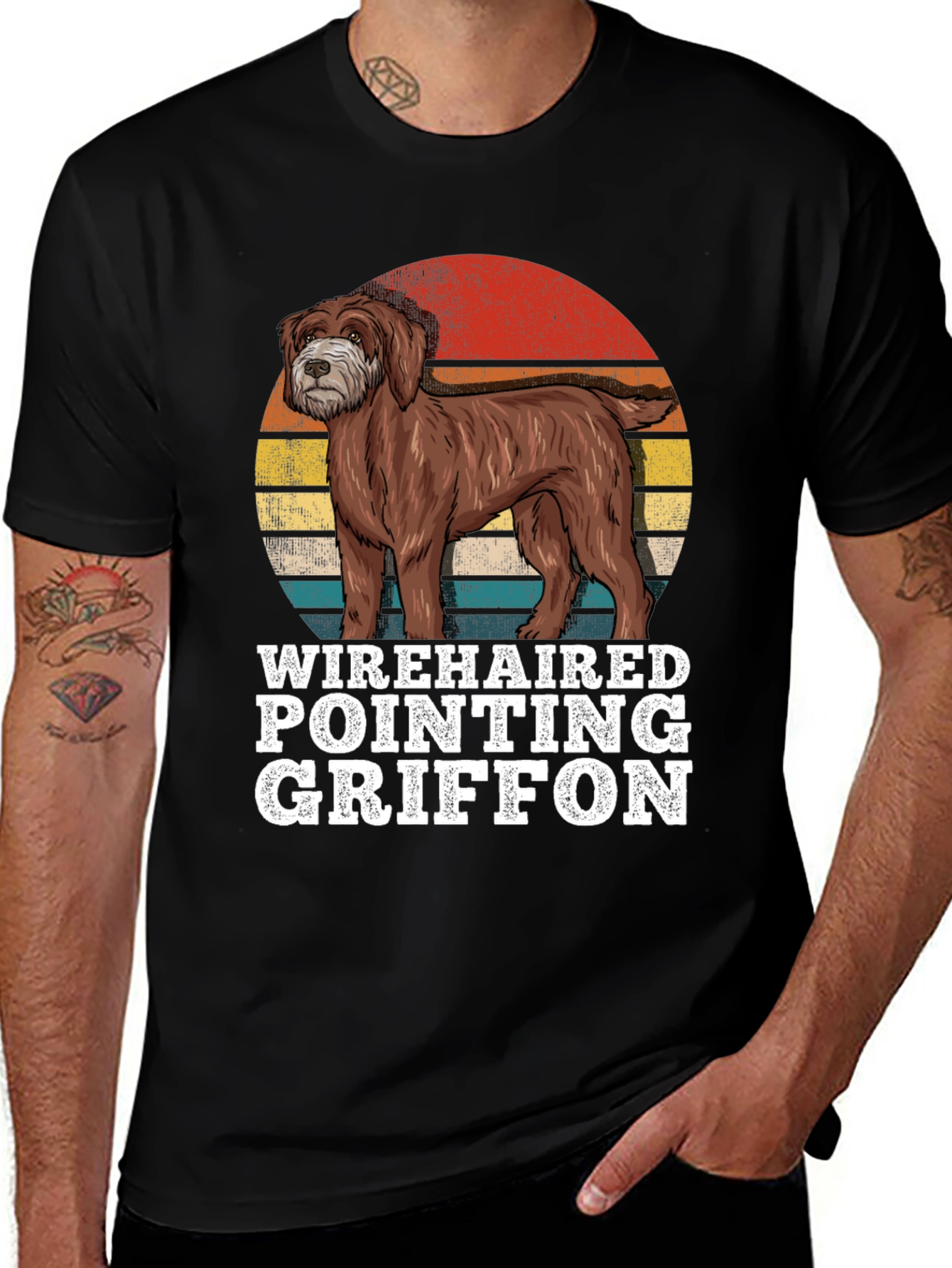 Wirehaired Pointing Griffon Retro T-Shirt